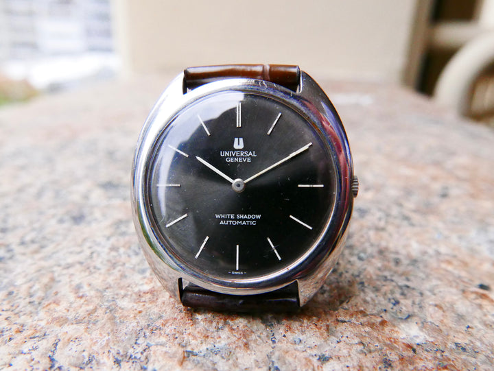 Vintage Watch | Universal Geneve White Shadow Automatic 866101 Grey Sunburst Dial