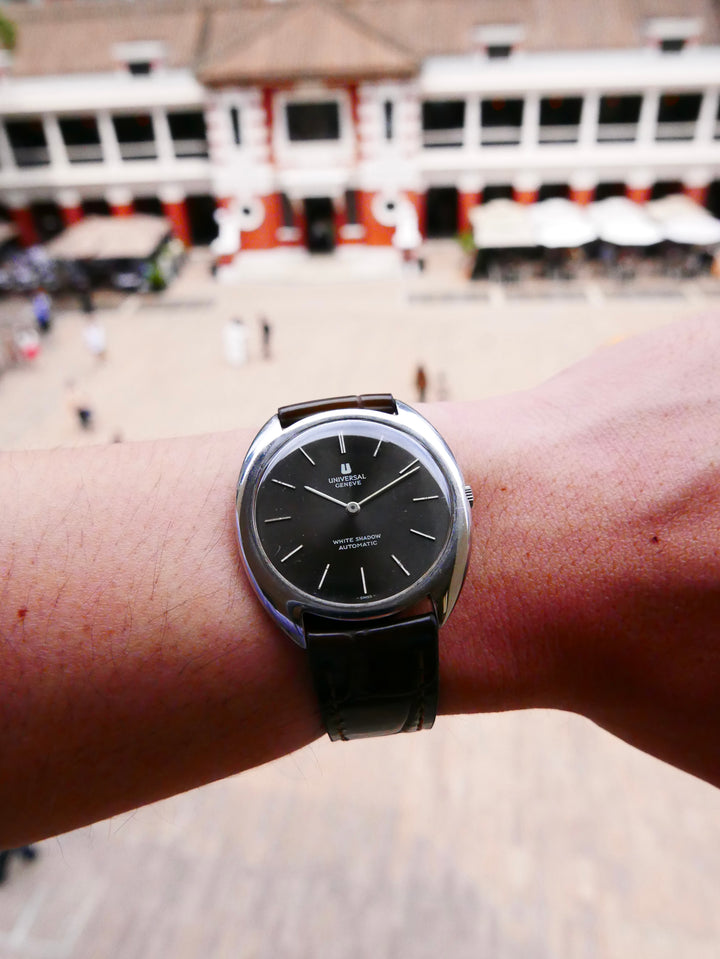 Vintage Watch | Universal Geneve White Shadow Automatic 866101 Grey Sunburst Dial