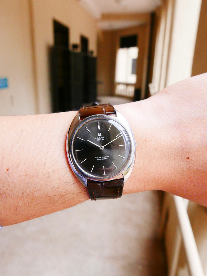 Vintage Watch | Universal Geneve White Shadow Automatic 866101 Grey Sunburst Dial