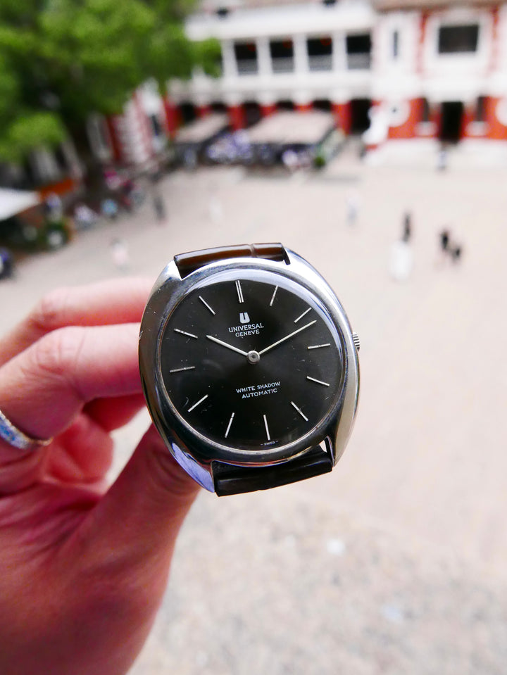 Vintage Watch | Universal Geneve White Shadow Automatic 866101 Grey Sunburst Dial
