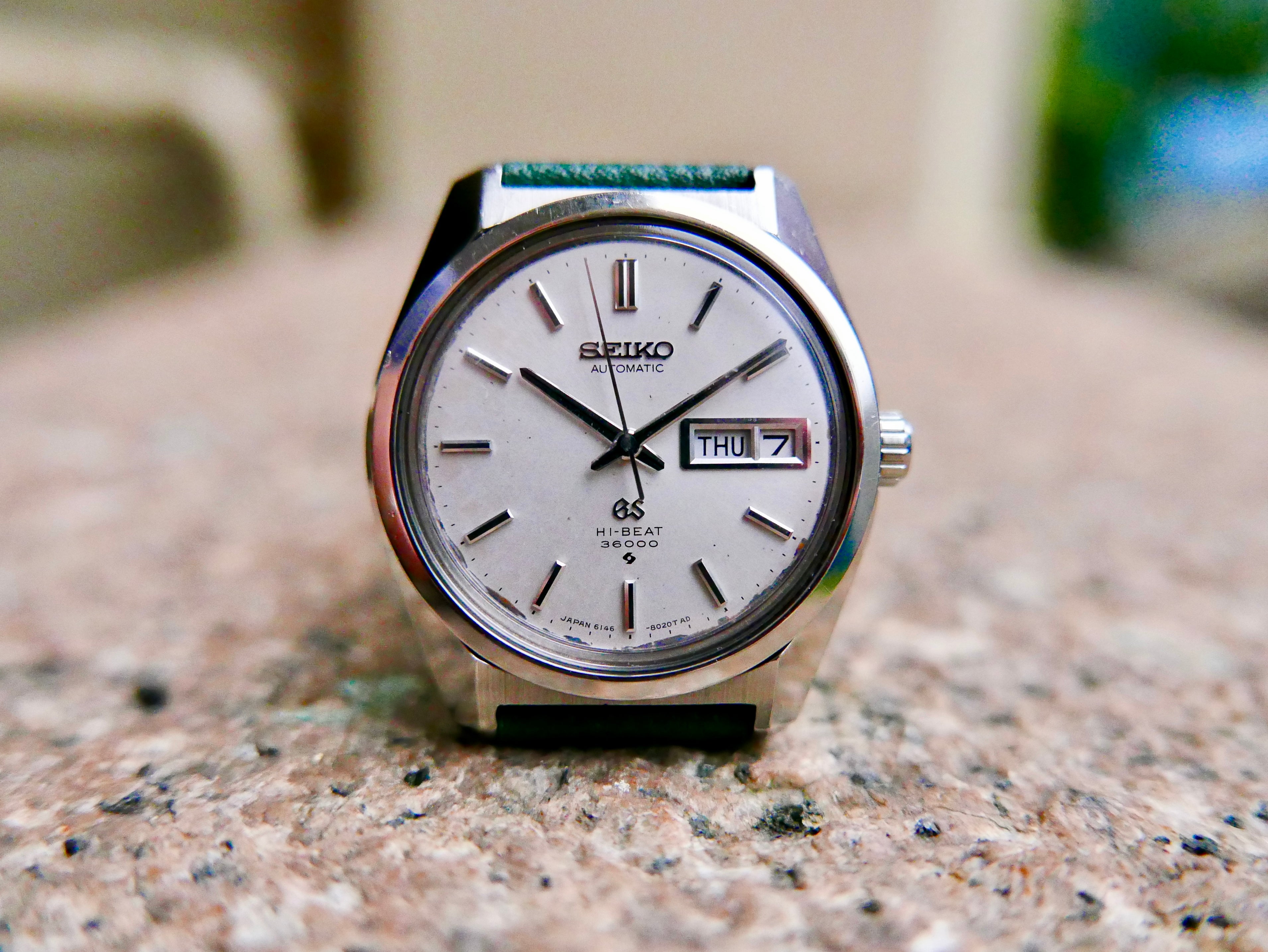 Vintage Seiko Gs 6146 1969 Grand Seiko Day Date Hi-Beat 36000 6146