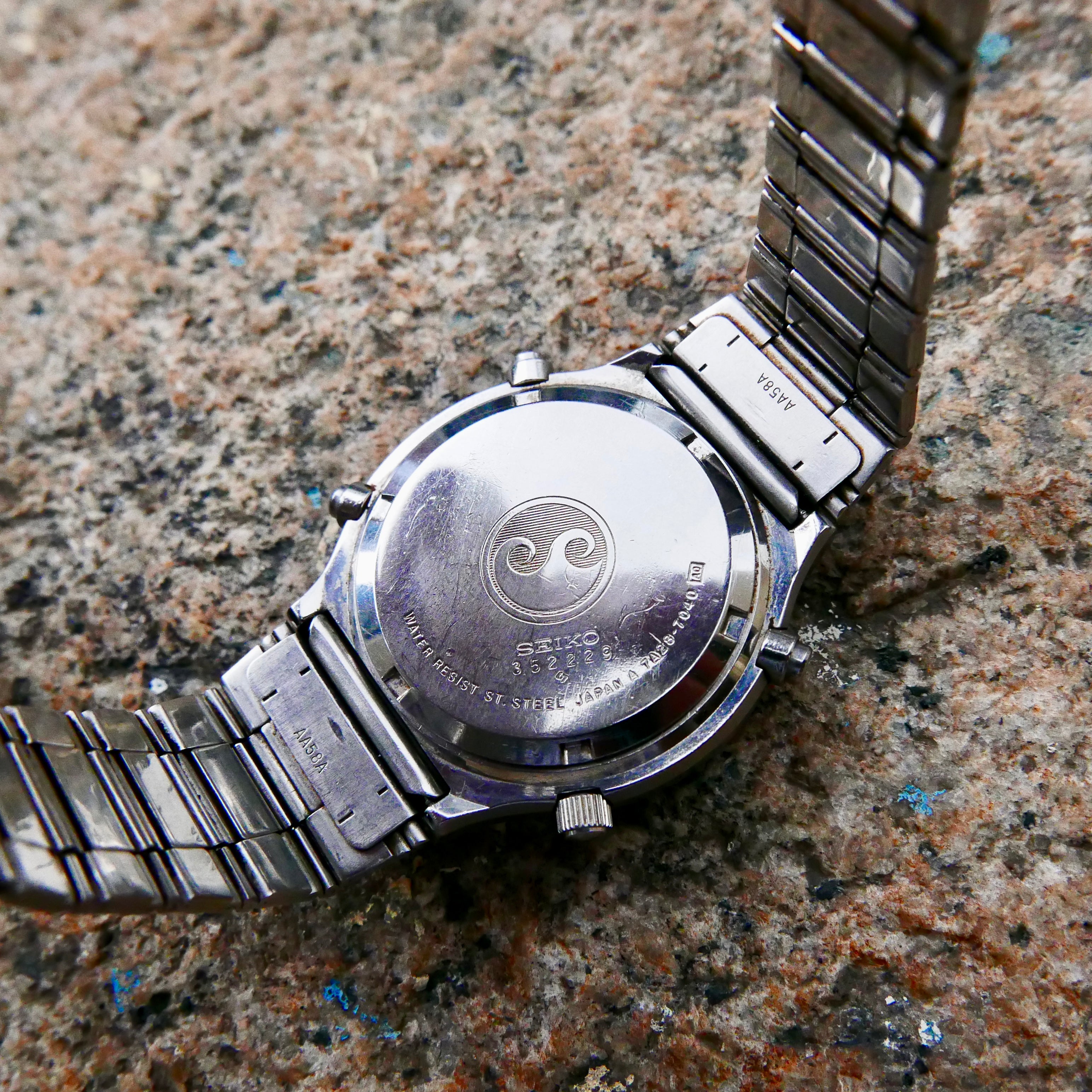 Vintage Watch | Seiko Quartz Chronograph 7A28-706LT Speedmaster with Signature Outer Ring