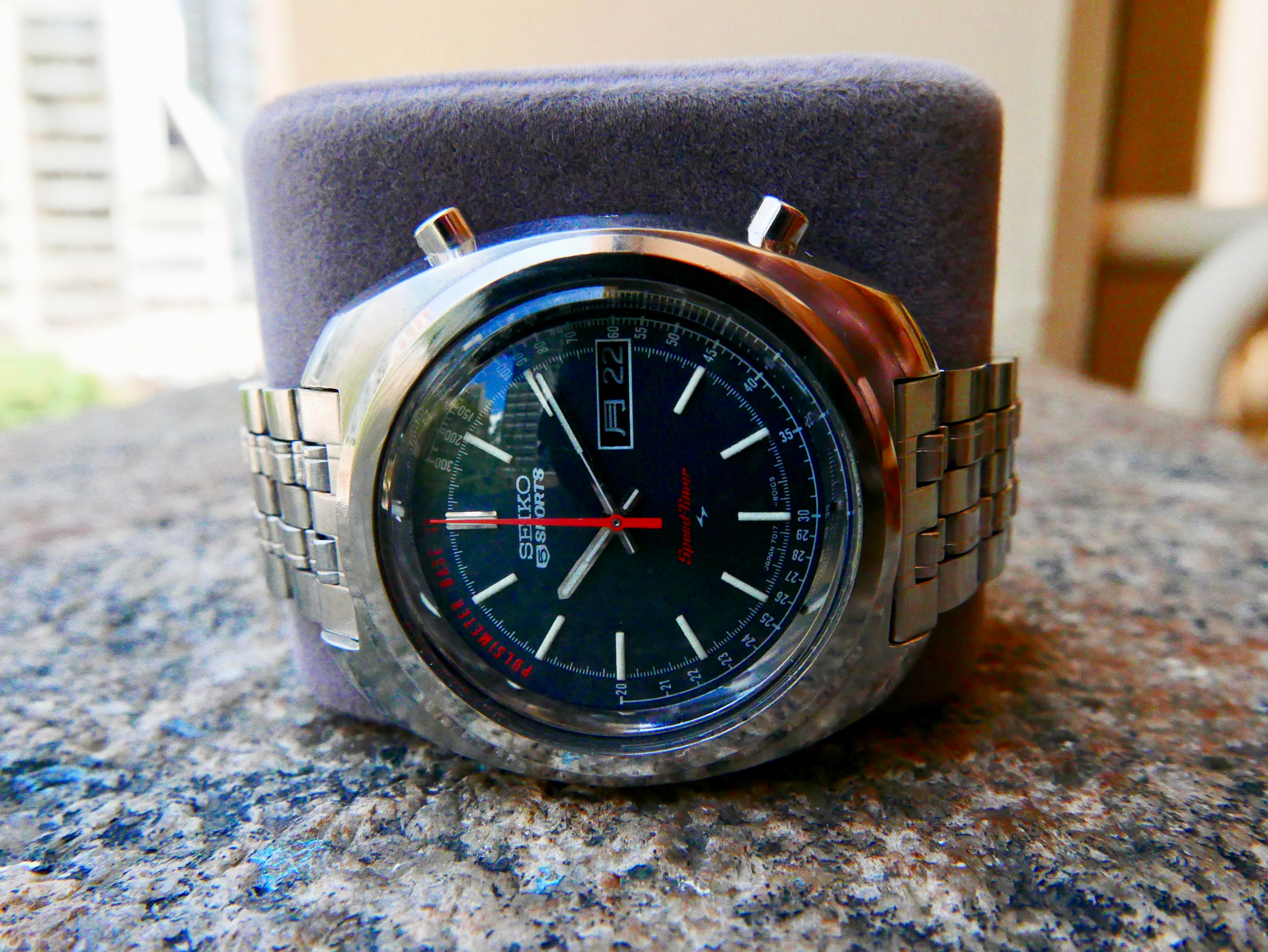 Vintage Watch |Seiko 5 Sports Speed Timer 7017 (Pulsation Dial)