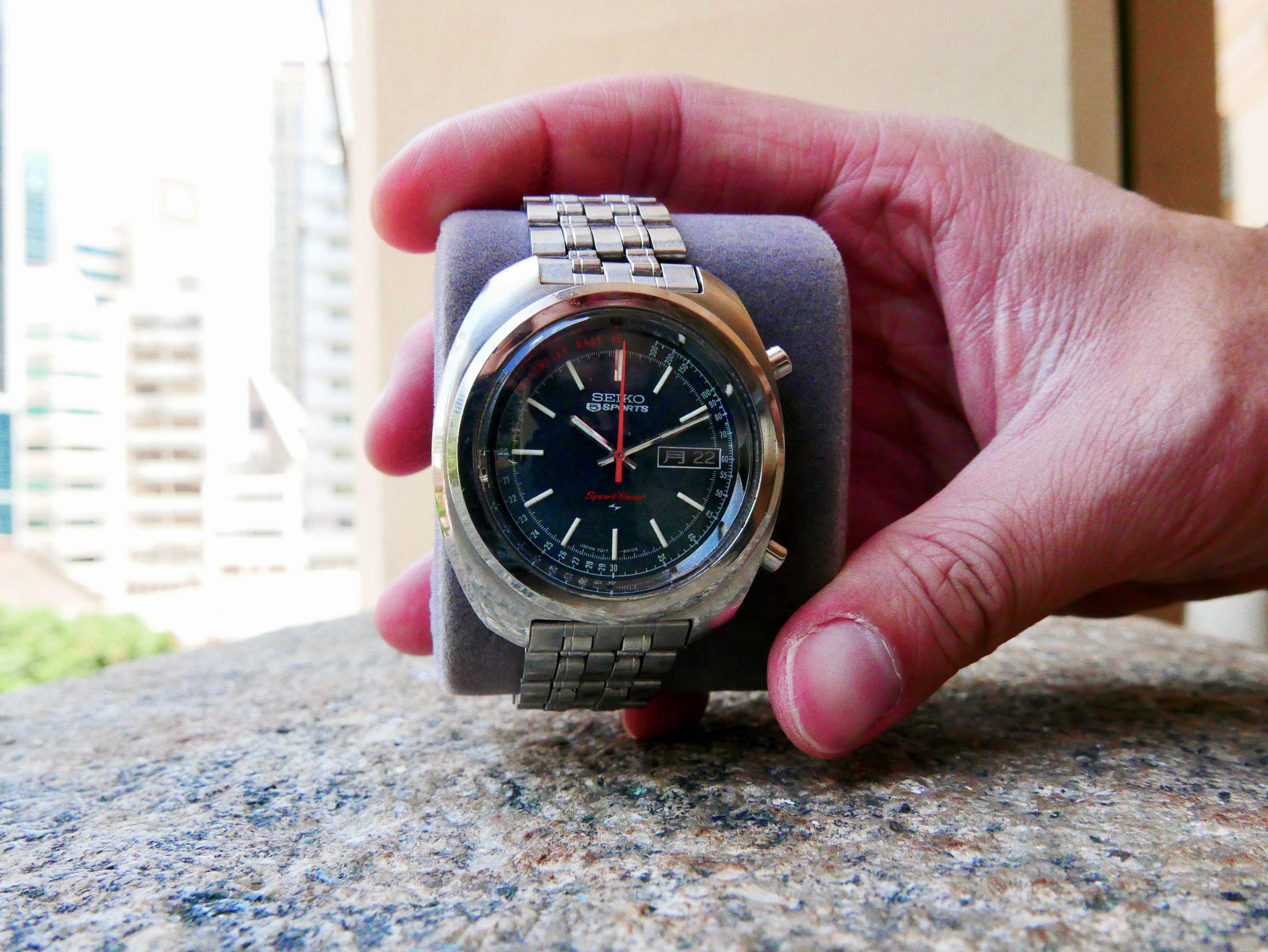 Vintage Watch |Seiko 5 Sports Speed Timer 7017 (Pulsation Dial)