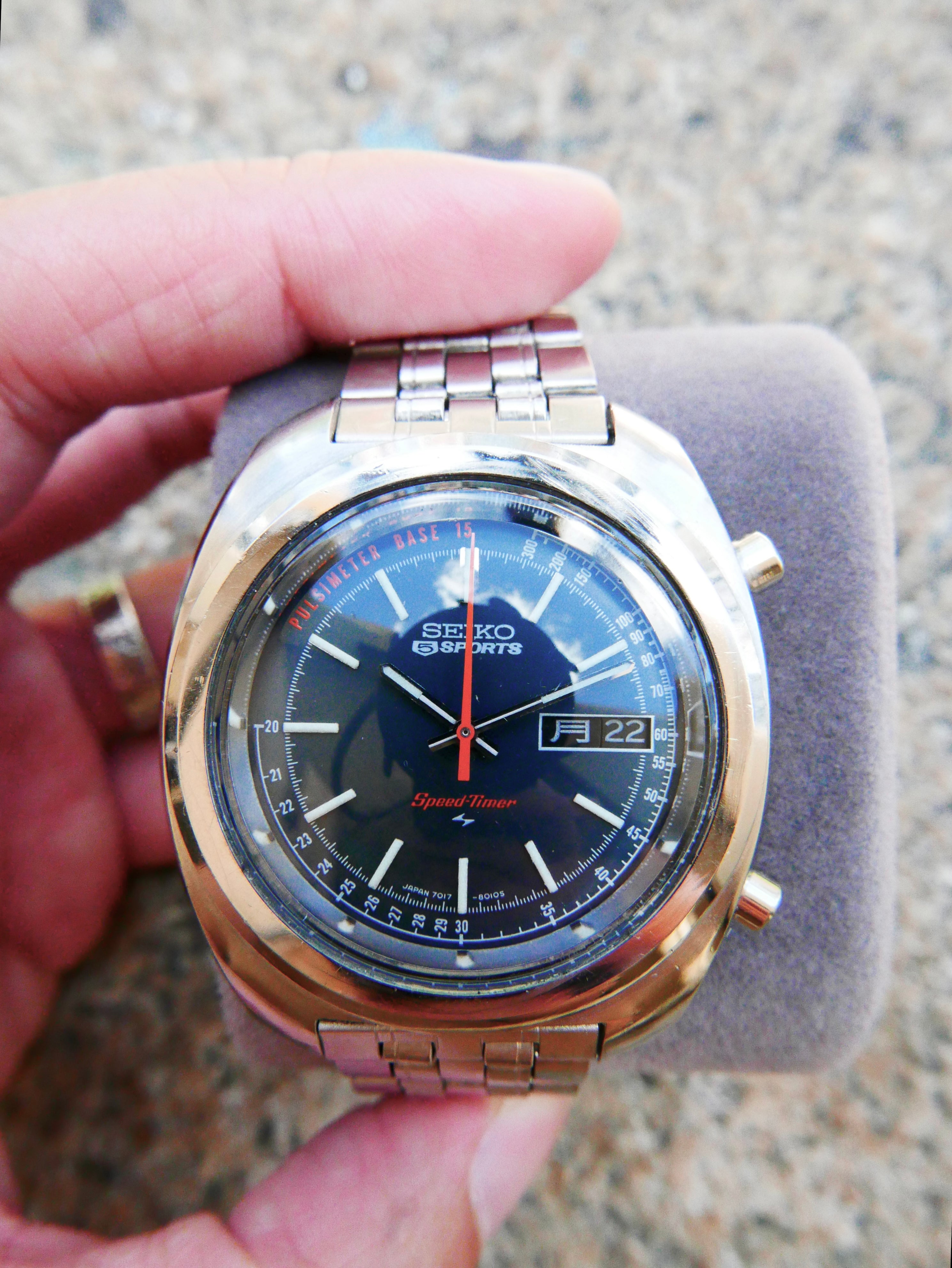 Vintage Watch |Seiko 5 Sports Speed Timer 7017 (Pulsation Dial)