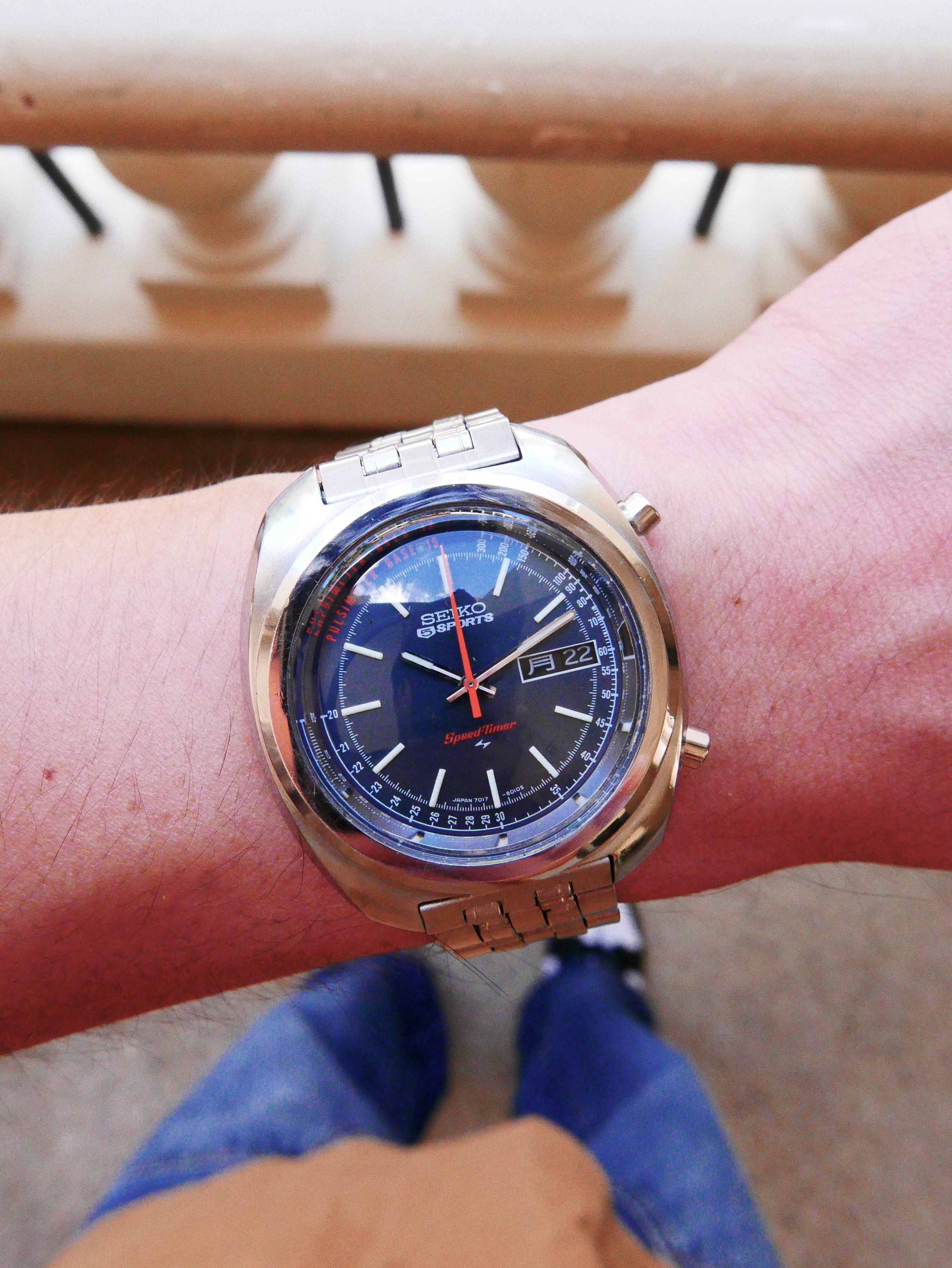 Vintage Watch |Seiko 5 Sports Speed Timer 7017 (Pulsation Dial)
