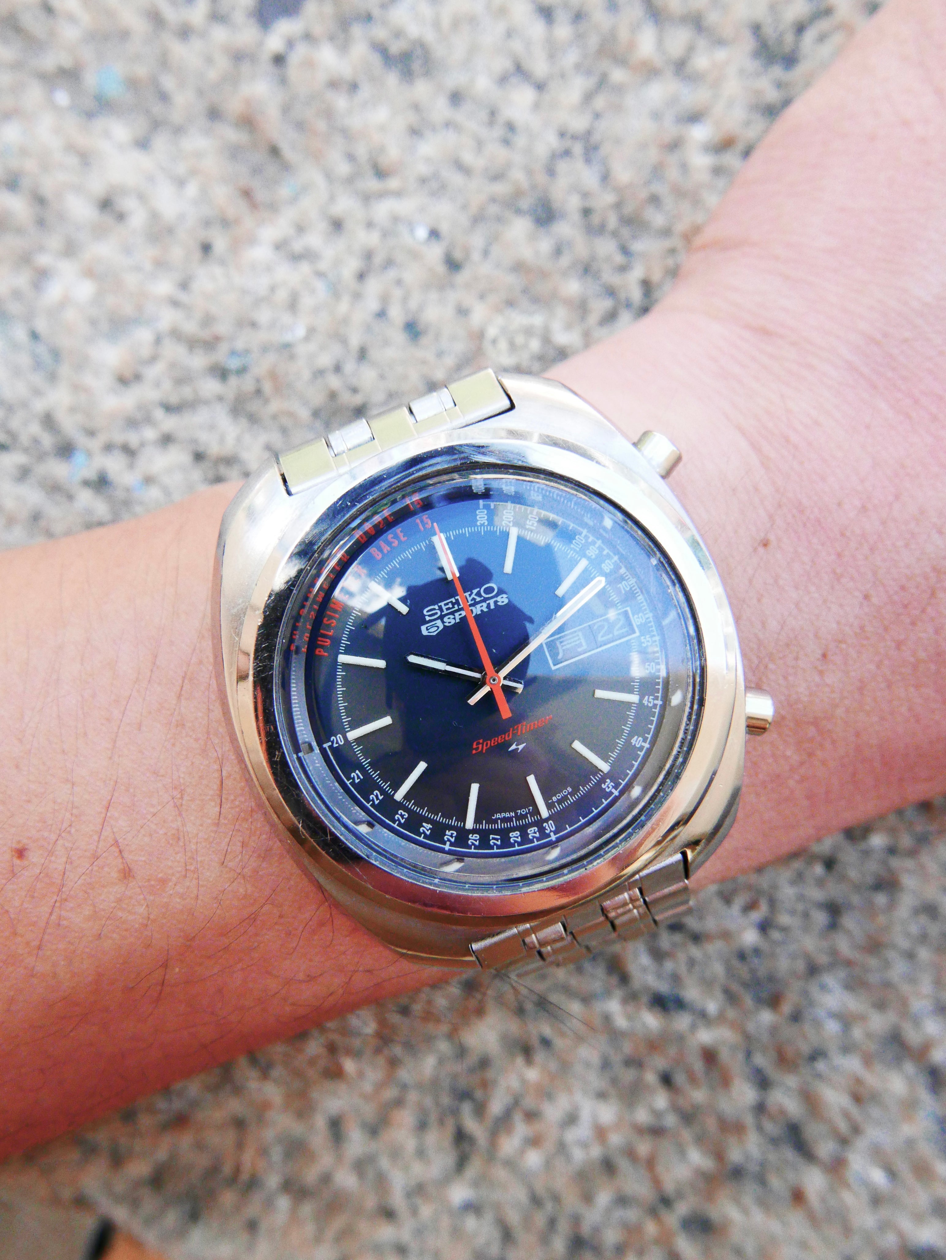 Vintage Watch |Seiko 5 Sports Speed Timer 7017 (Pulsation Dial)
