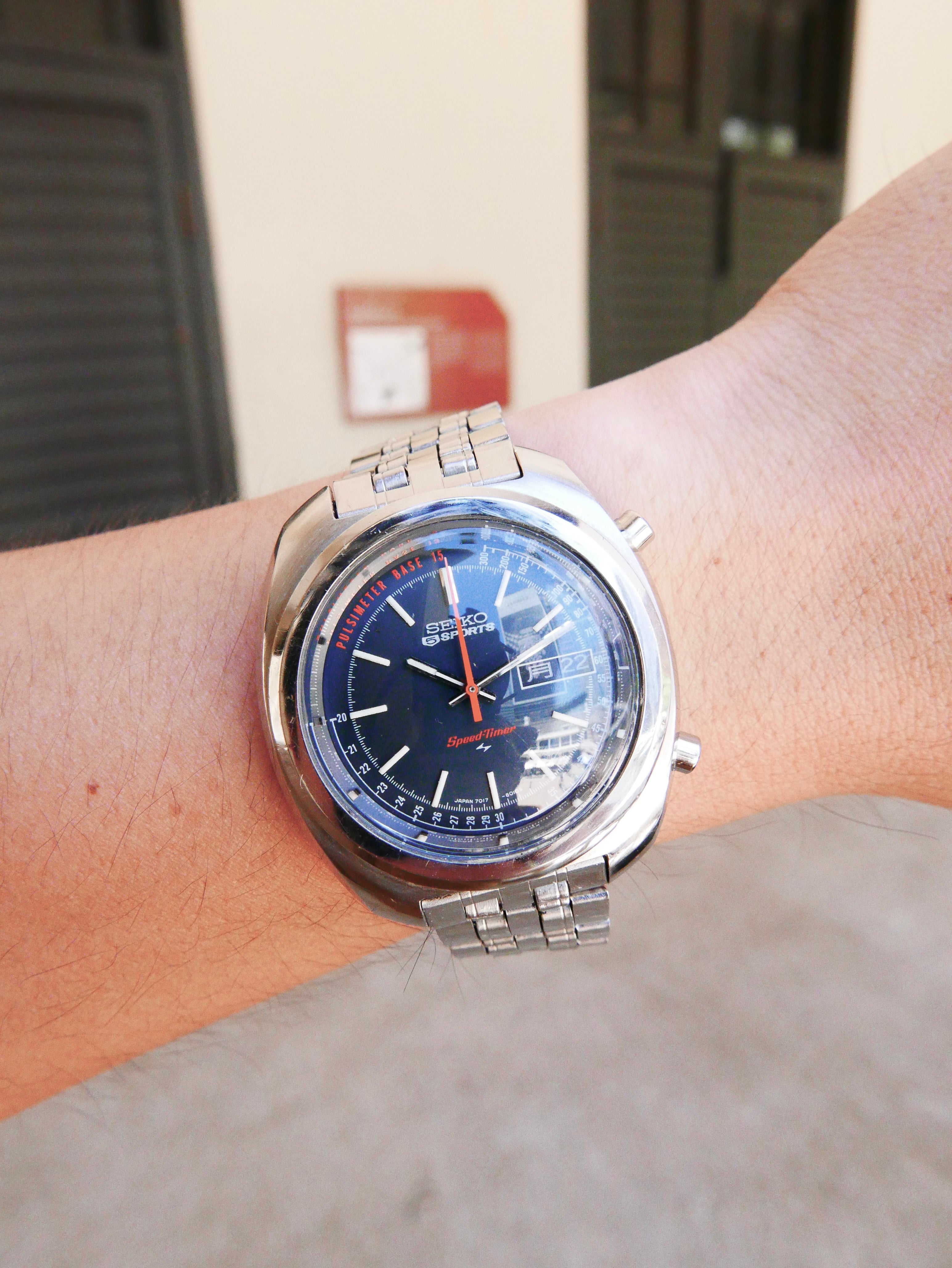 Vintage Watch |Seiko 5 Sports Speed Timer 7017 (Pulsation Dial)