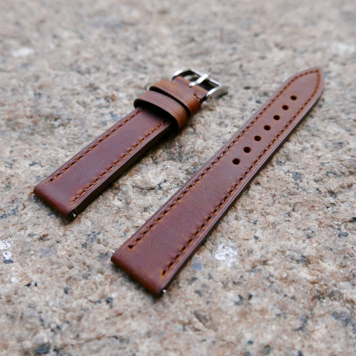 Saddle Series Leather Watch Strap (18mm/19mm/20mm)
