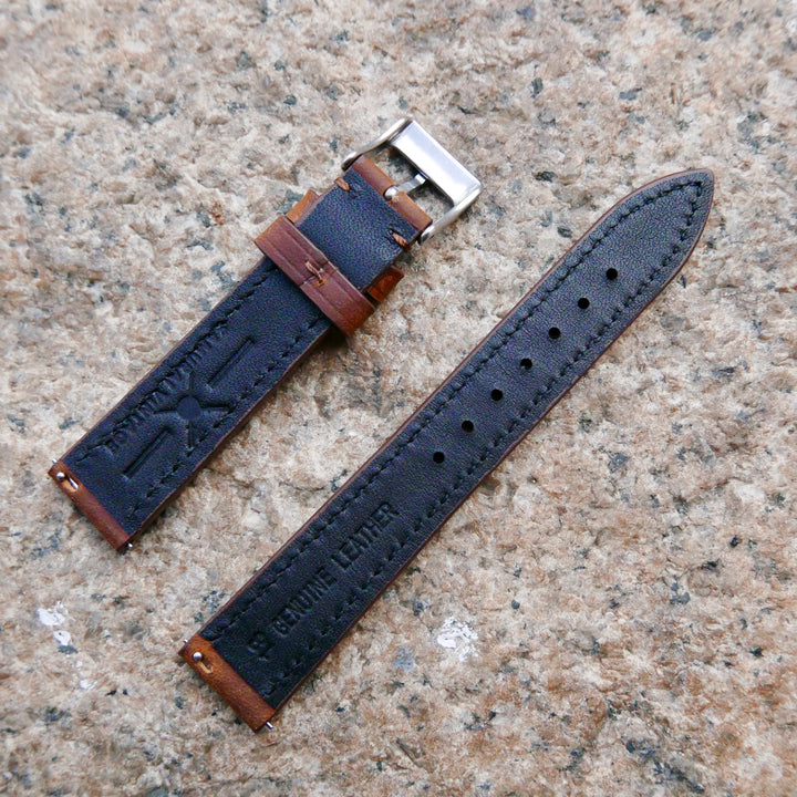 Saddle Series Leather Watch Strap (18mm/19mm/20mm)