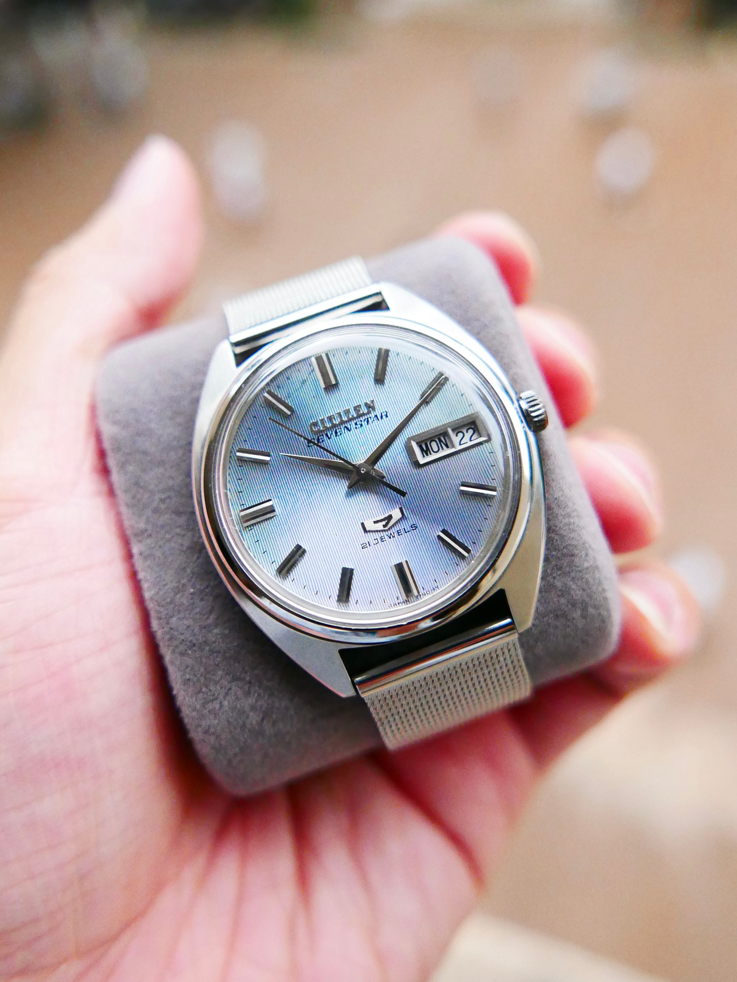 Vintage Watch | Citizen Seven Star 21 Jewels – Icy Linen Dial