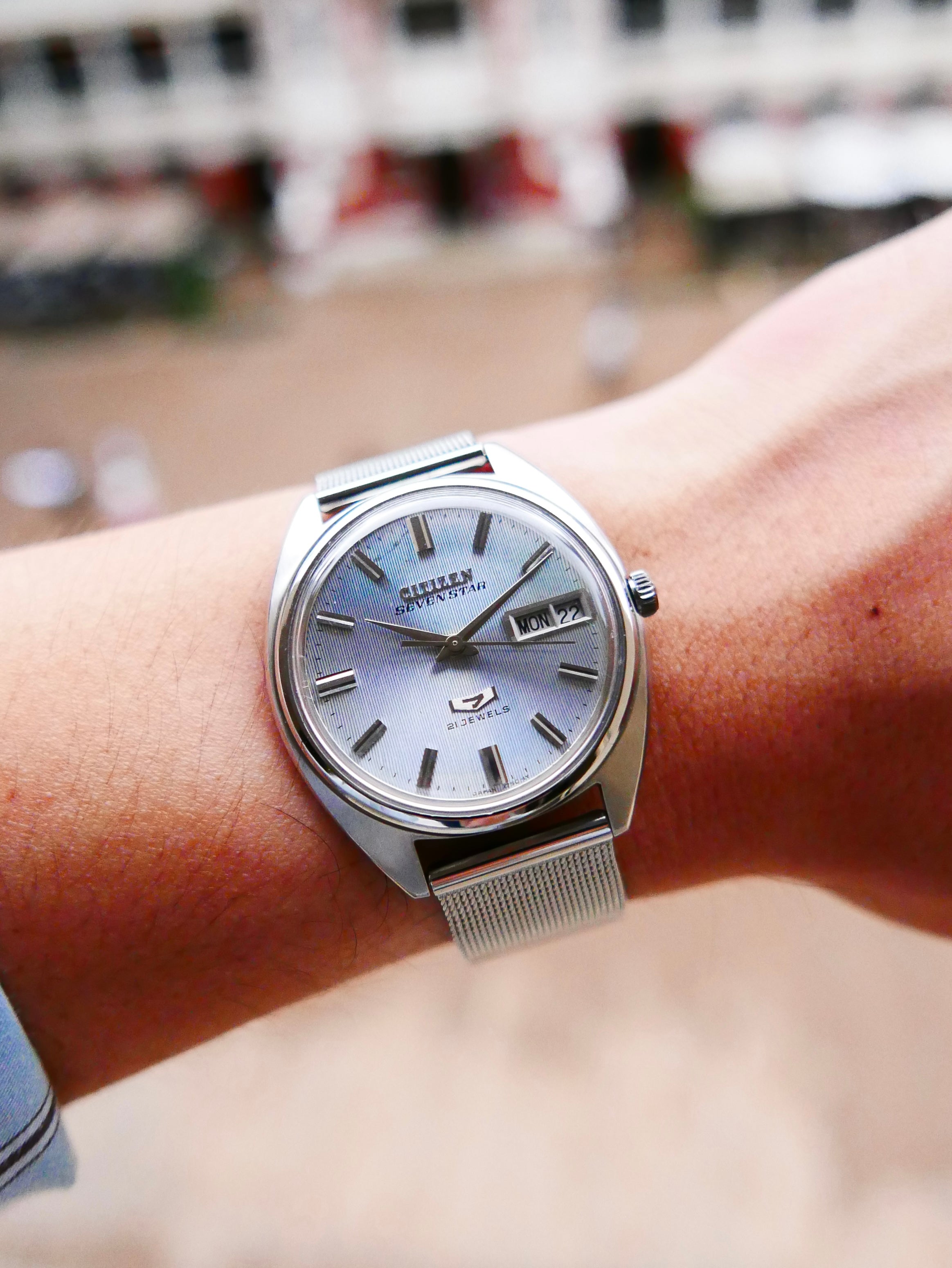Vintage Watch | Citizen Seven Star 21 Jewels – Icy Linen Dial