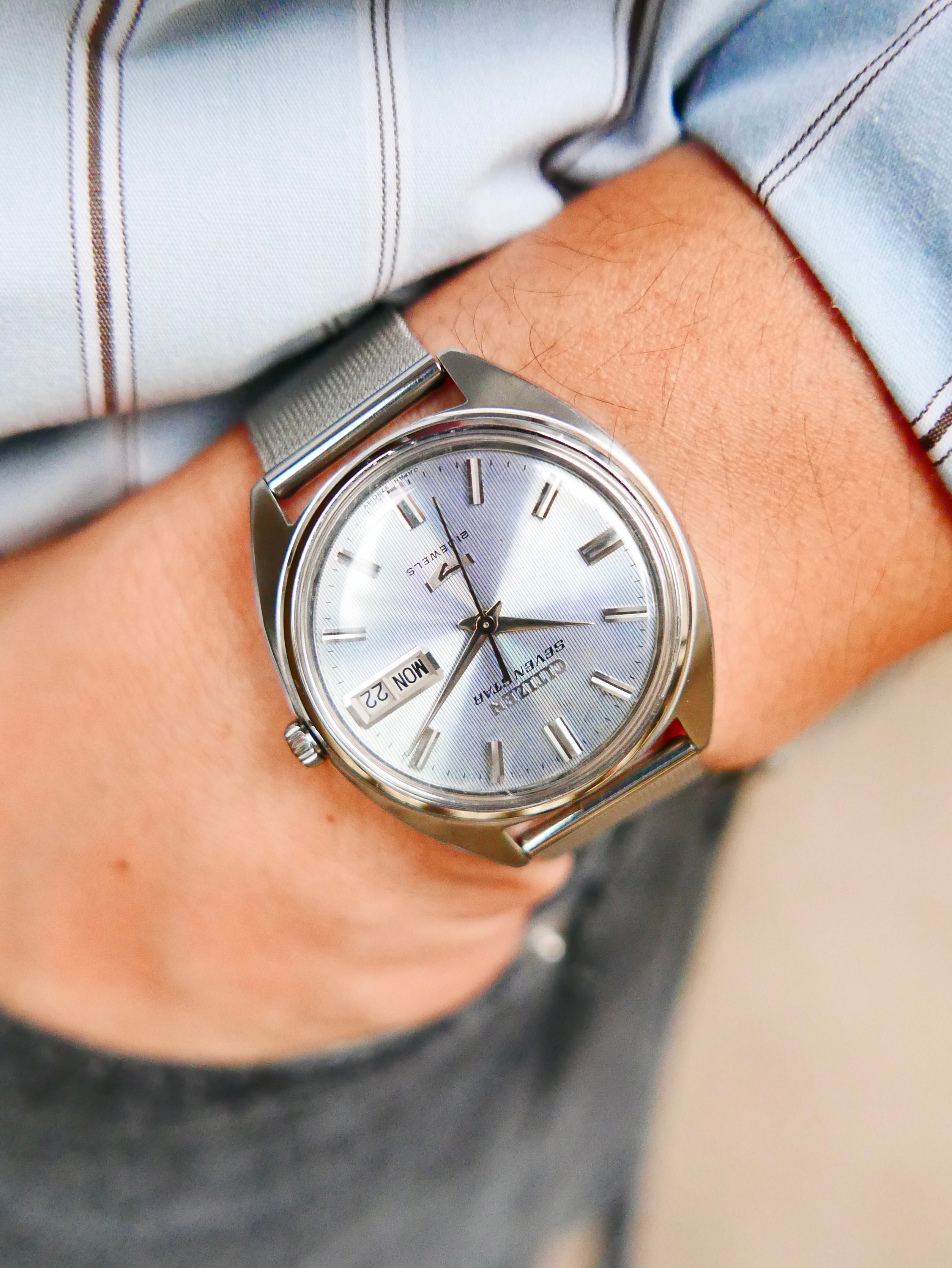 Vintage Watch | Citizen Seven Star 21 Jewels – Icy Linen Dial