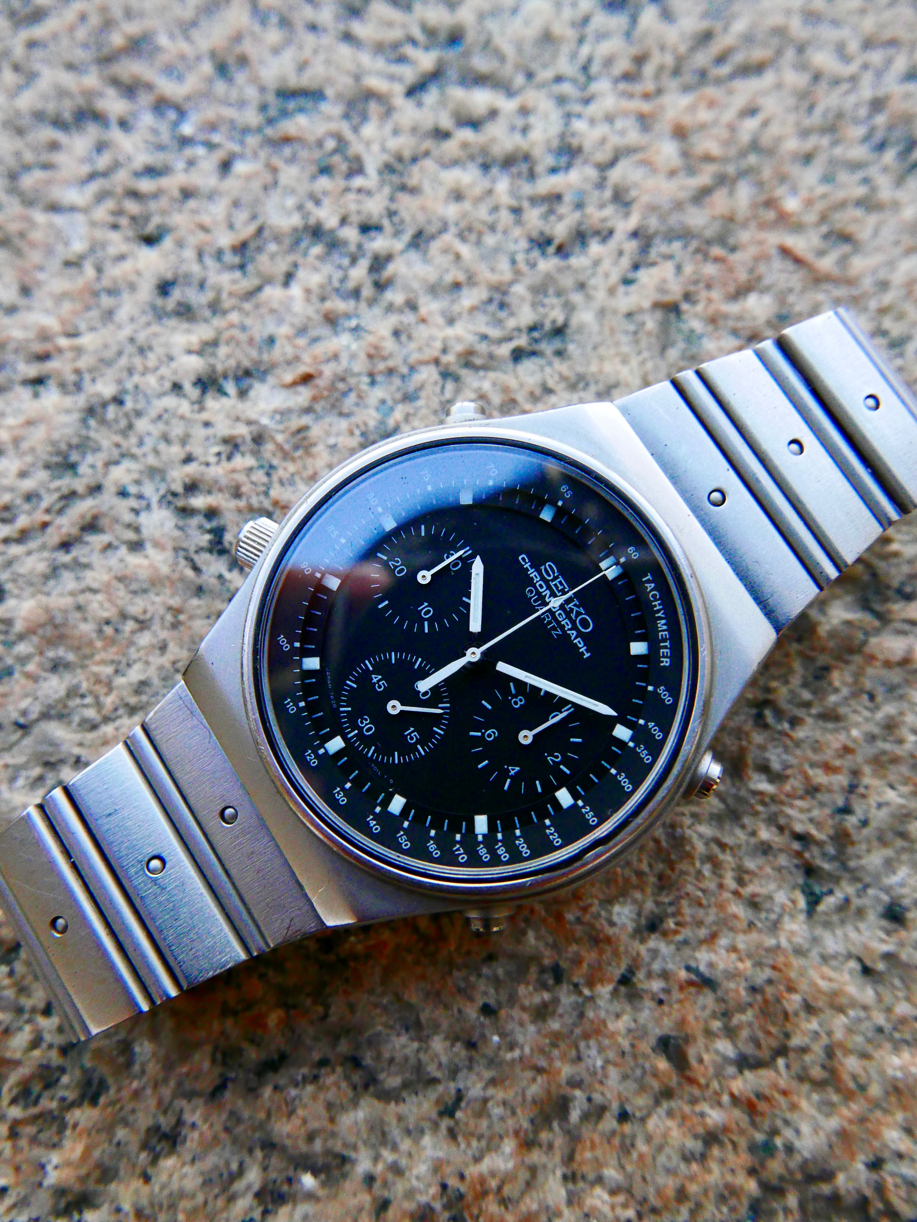 Vintage Watch | Seiko Quartz Chronograph 7A28-701LT Speedmaster (Black Dial)