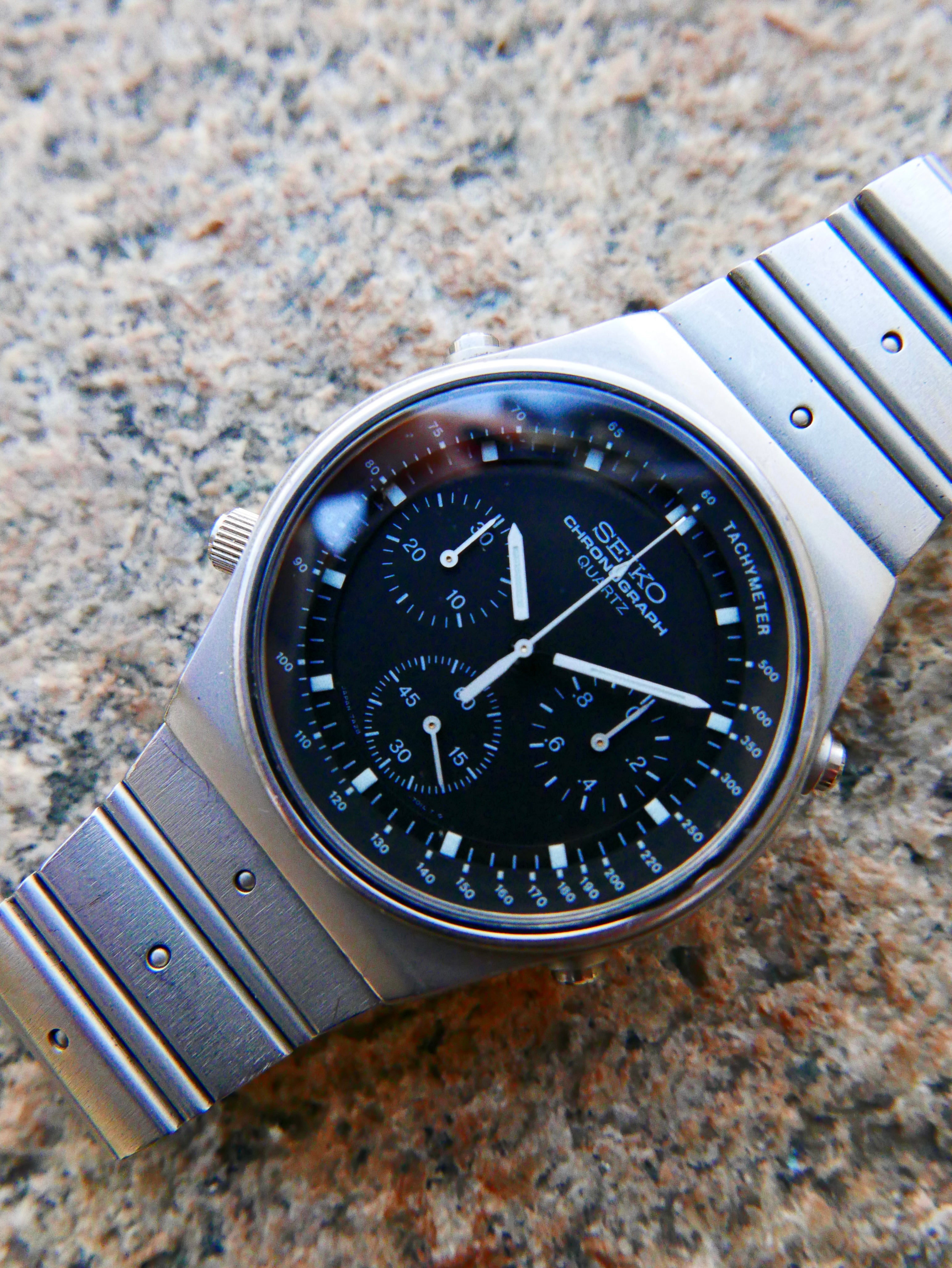 Vintage Watch | Seiko Quartz Chronograph 7A28-701LT Speedmaster (Black Dial)