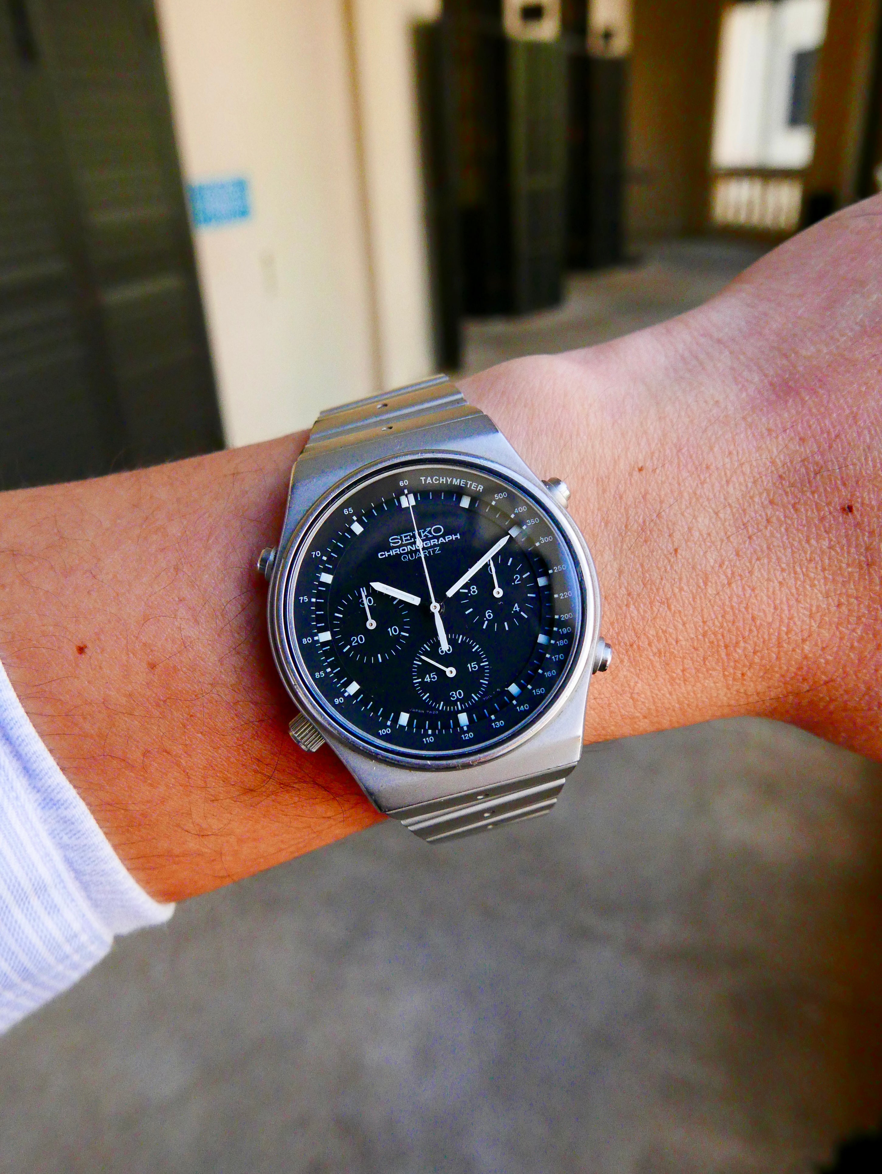 Vintage Watch | Seiko Quartz Chronograph 7A28-701LT Speedmaster (Black Dial)