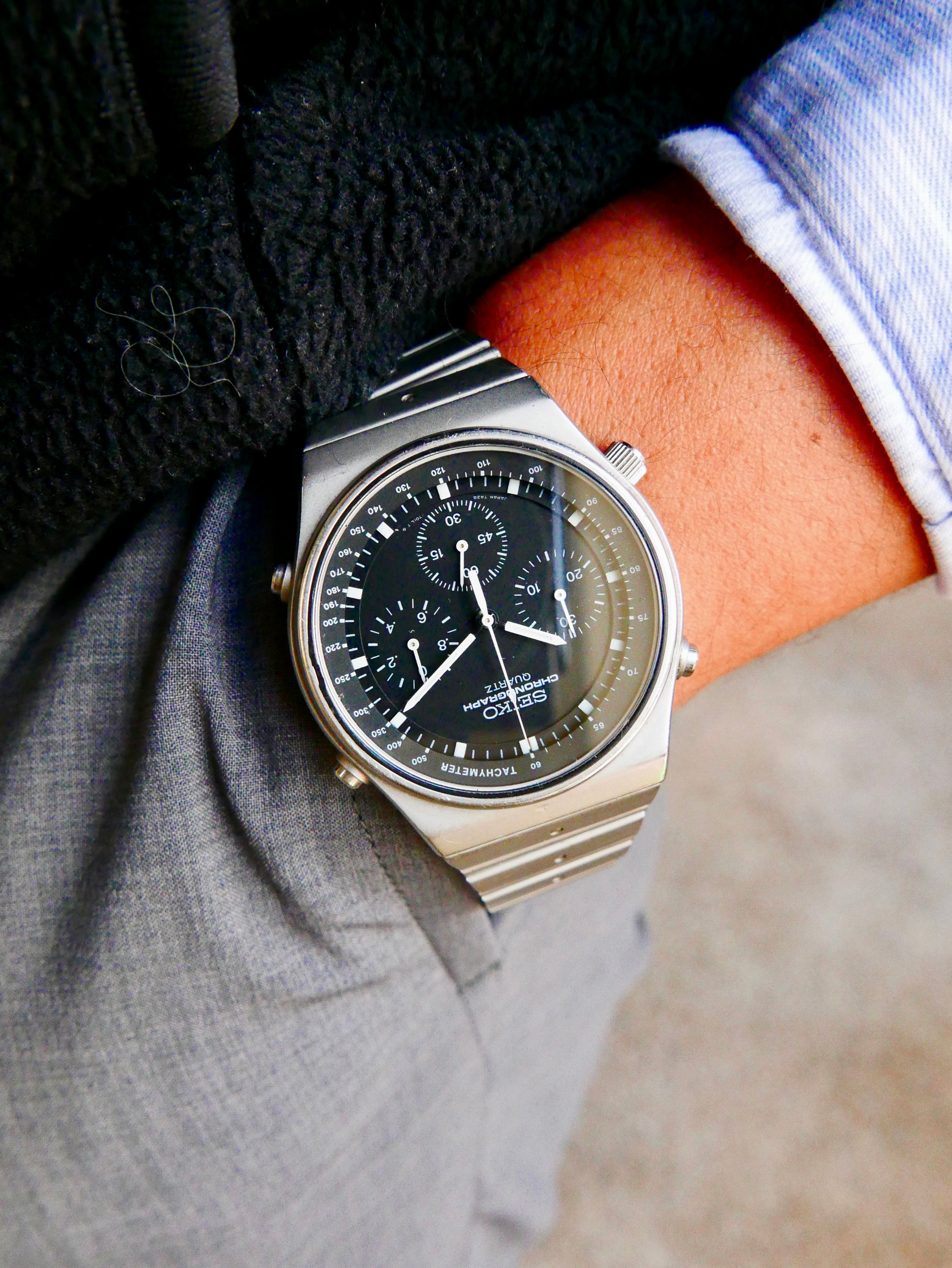 Vintage Watch | Seiko Quartz Chronograph 7A28-701LT Speedmaster (Black Dial)