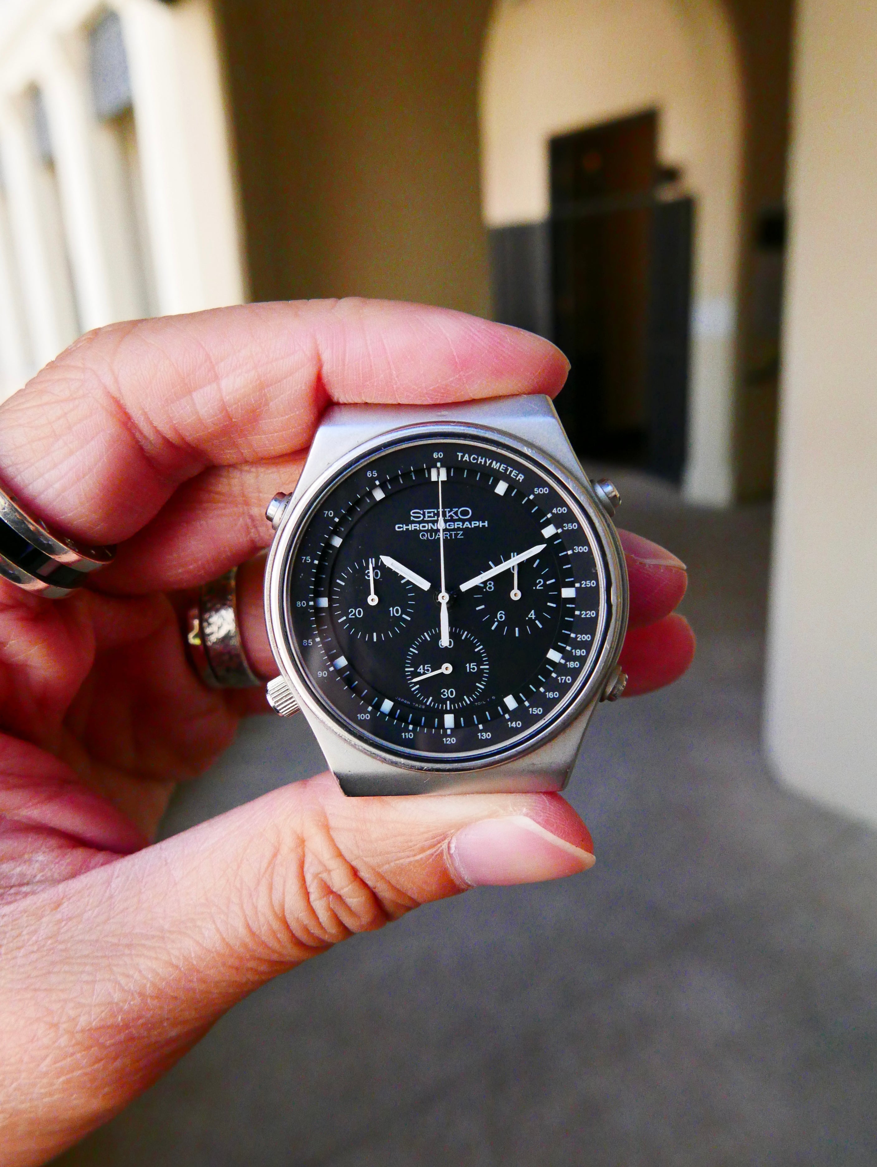 Vintage Watch | Seiko Quartz Chronograph 7A28-701LT Speedmaster (Black Dial)