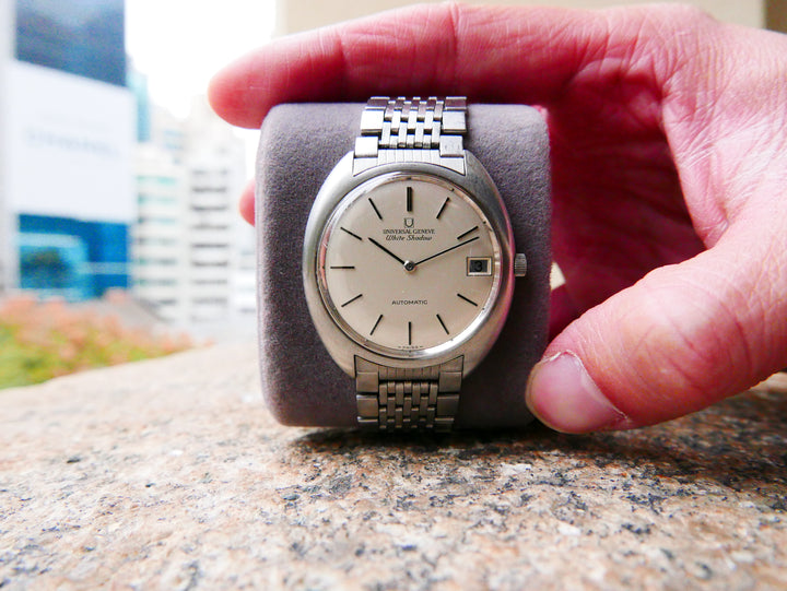 Vintage Watch | Universal Geneve White Shadow Automatic 867102 (With Certificate & Paper)