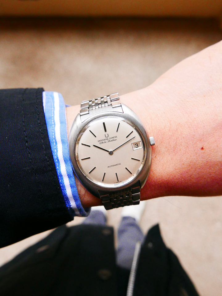 Vintage Watch | Universal Geneve White Shadow Automatic 867102 (With Certificate & Paper)