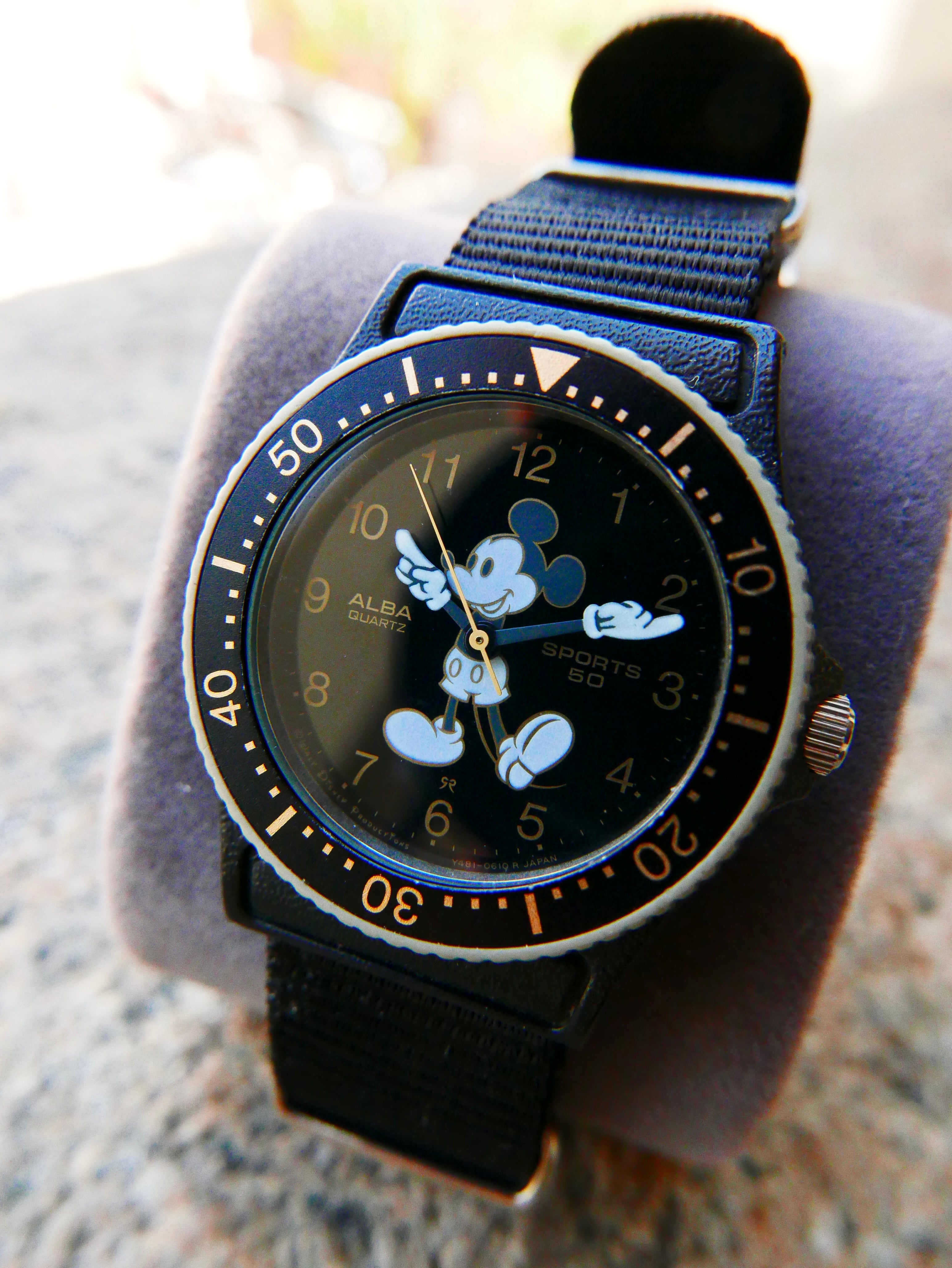 h*o様 ALBA ミッキーマウス　SEIKO 稼働品】SEIKO セイコー☆ALBA ミッキーマウス レディース 腕時計 金