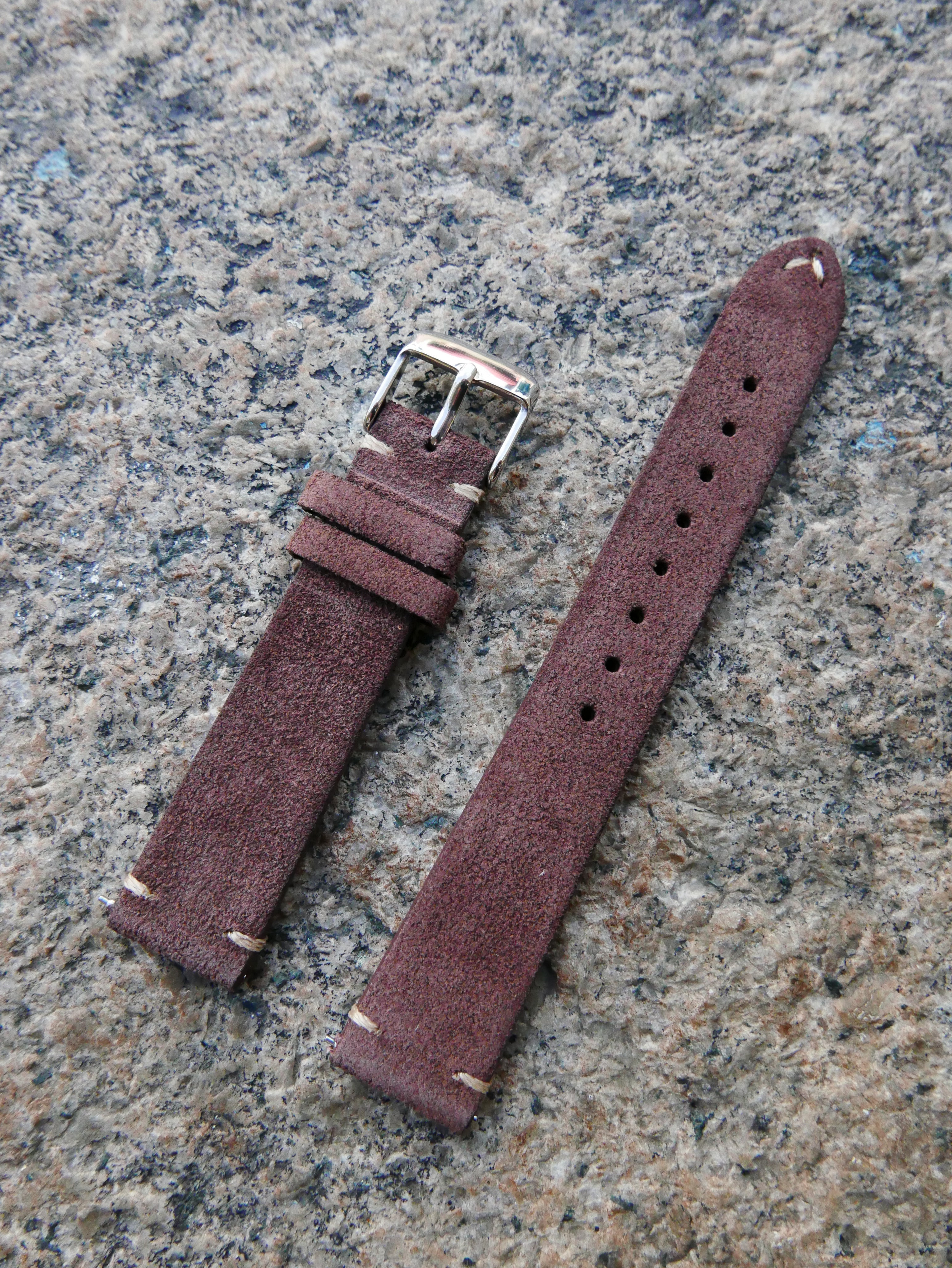 Nougat Brown Heritage Suede Plus | Heritage Suede Italian Calf Leather Watch Strap - Samurai Vintage Co.