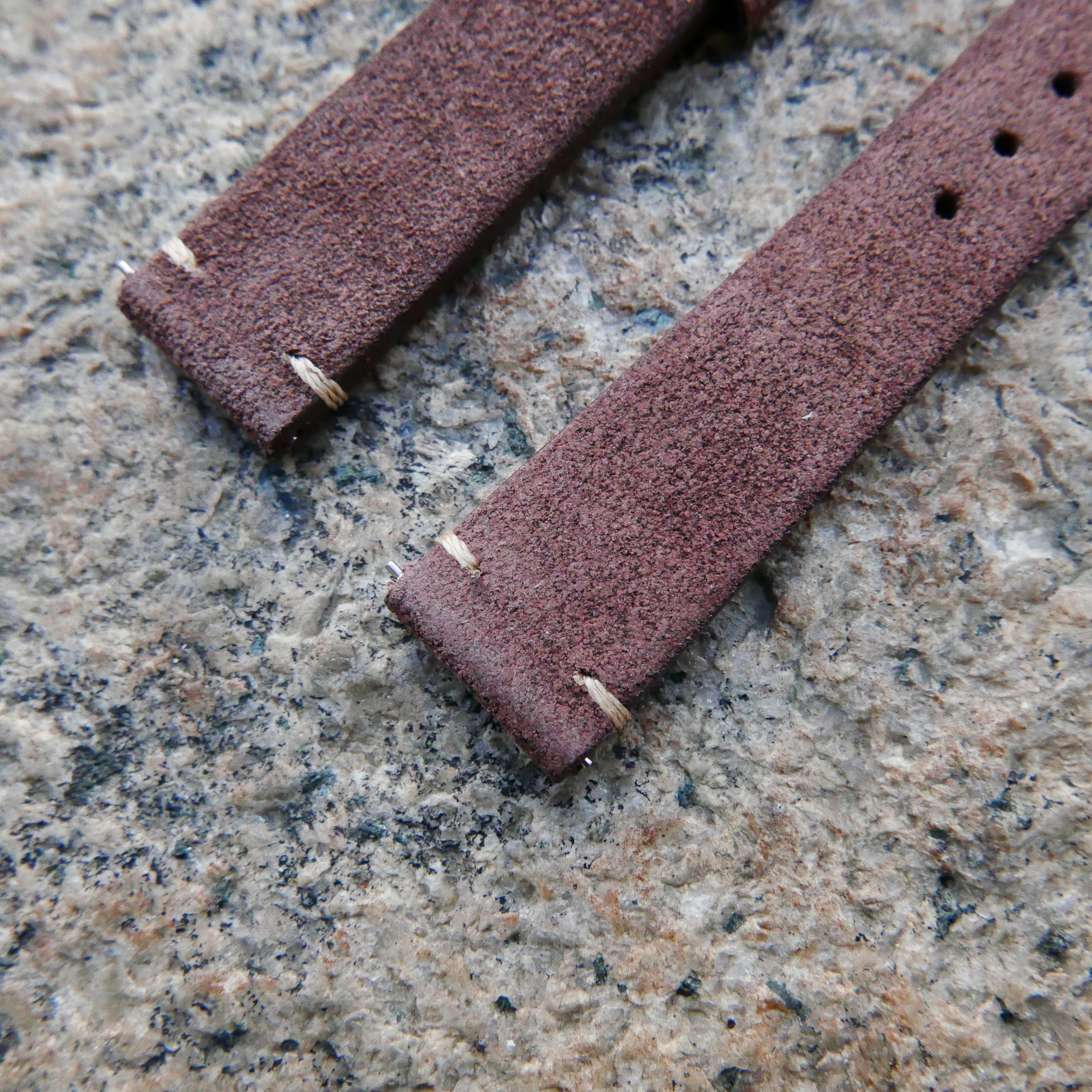Nougat Brown Heritage Suede Plus | Heritage Suede Italian Calf Leather Watch Strap - Samurai Vintage Co.