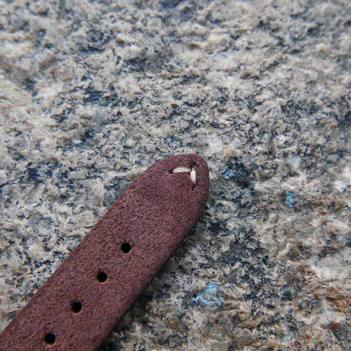 Nougat Brown Heritage Suede Plus | Heritage Suede Italian Calf Leather Watch Strap - Samurai Vintage Co.