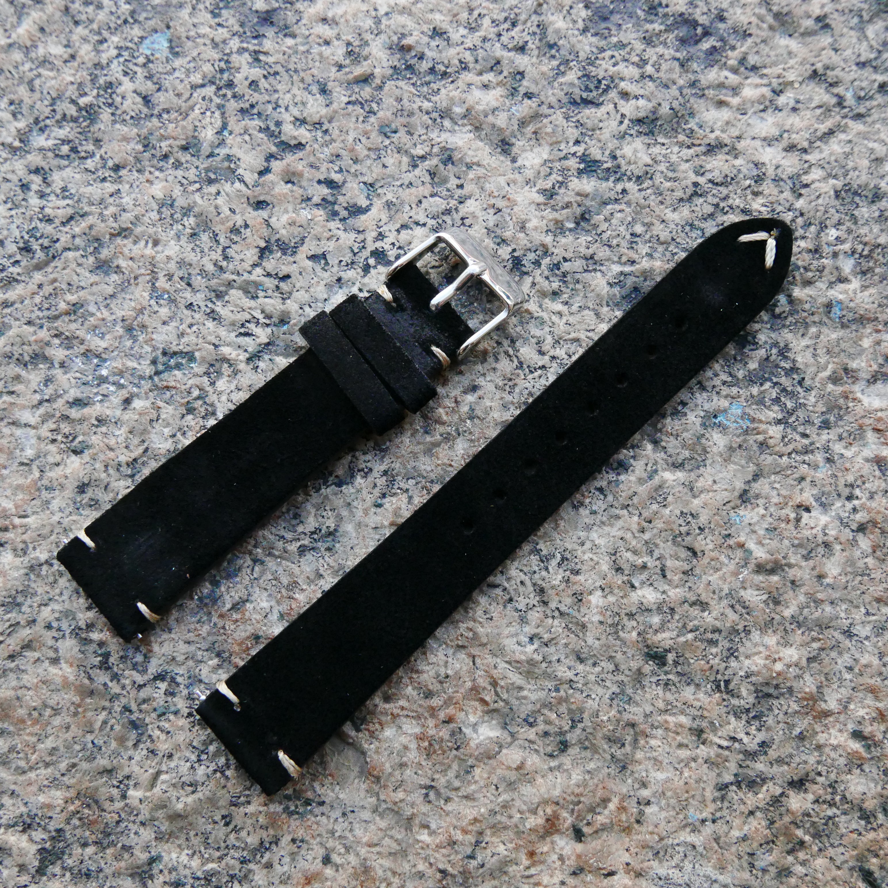 Onyx Black Heritage Suede Plus | Heritage Suede Italian Calf Leather Watch Strap - Samurai Vintage Co.