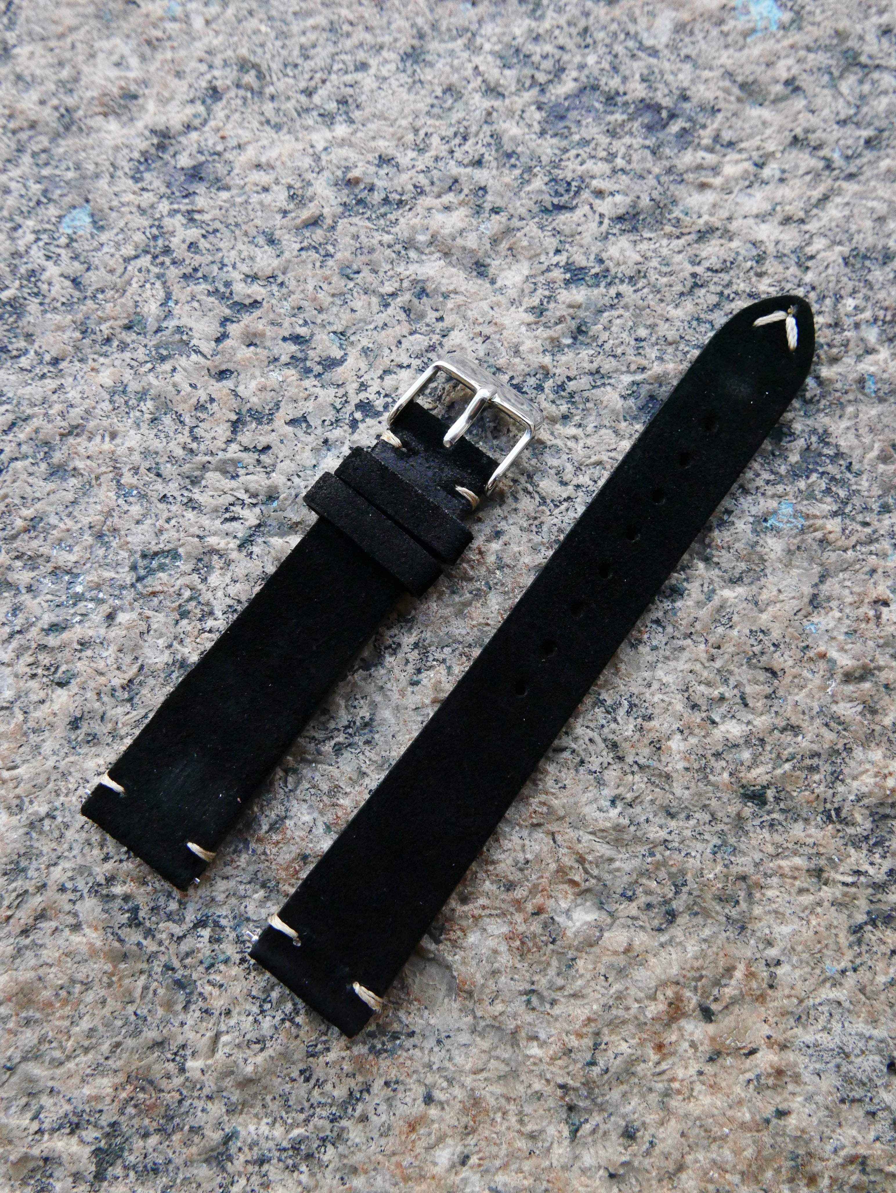 Onyx Black Heritage Suede Plus | Heritage Suede Italian Calf Leather Watch Strap - Samurai Vintage Co.