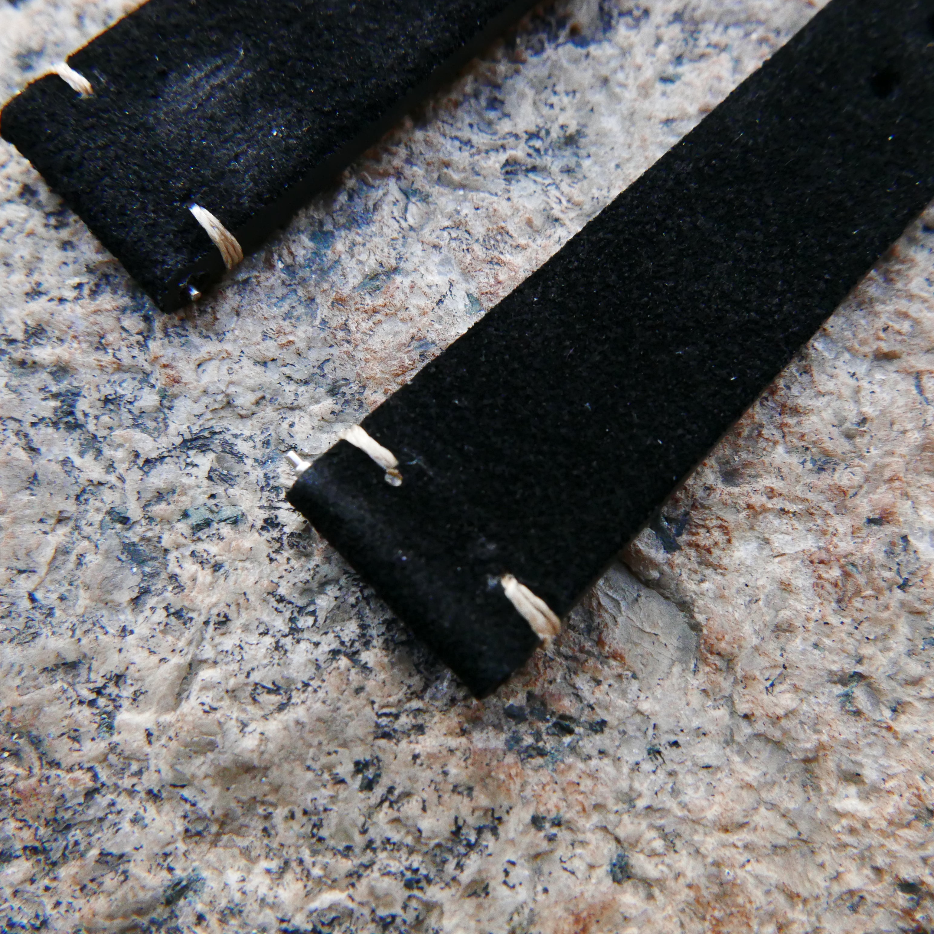 Onyx Black Heritage Suede Plus | Heritage Suede Italian Calf Leather Watch Strap - Samurai Vintage Co.