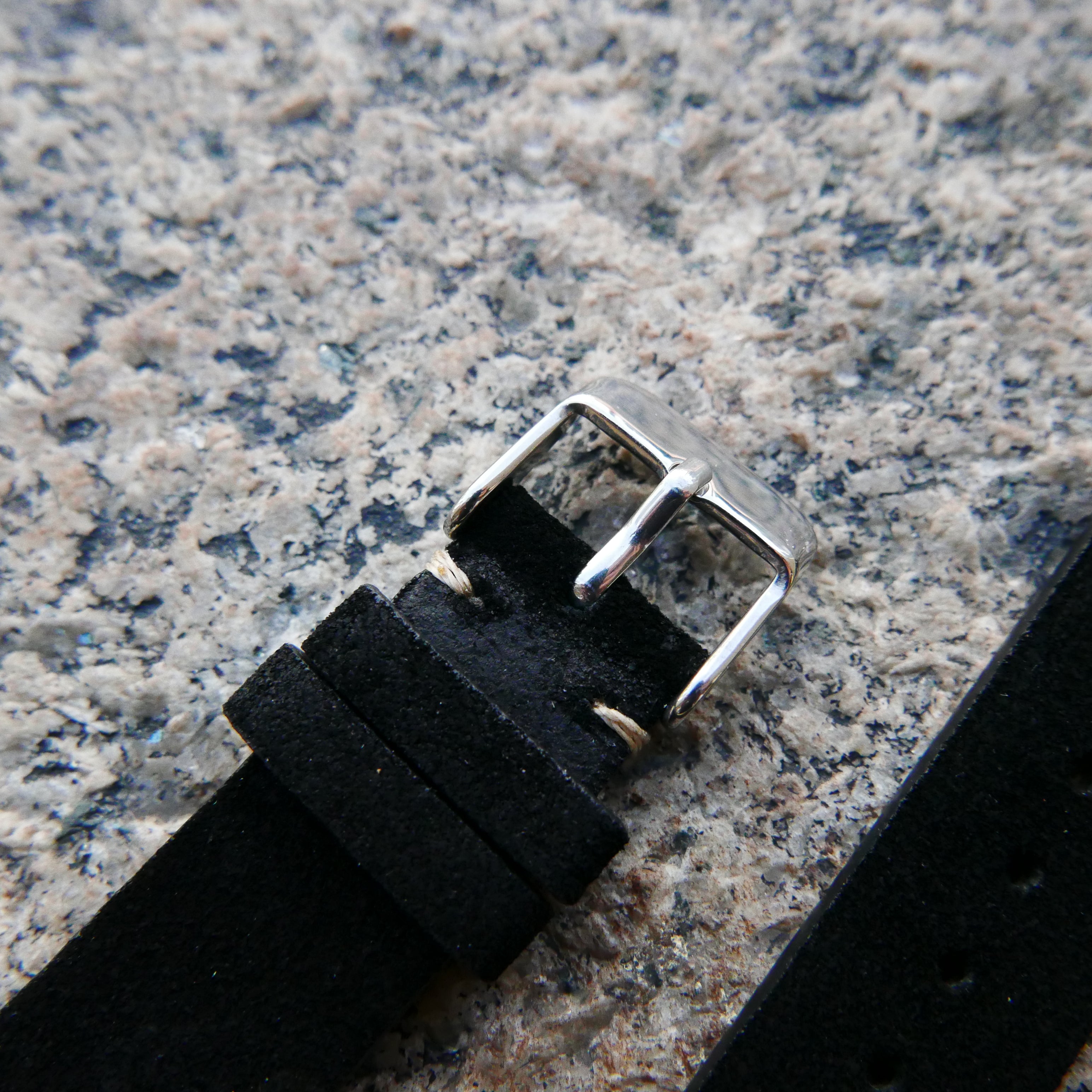 Onyx Black Heritage Suede Plus | Heritage Suede Italian Calf Leather Watch Strap - Samurai Vintage Co.