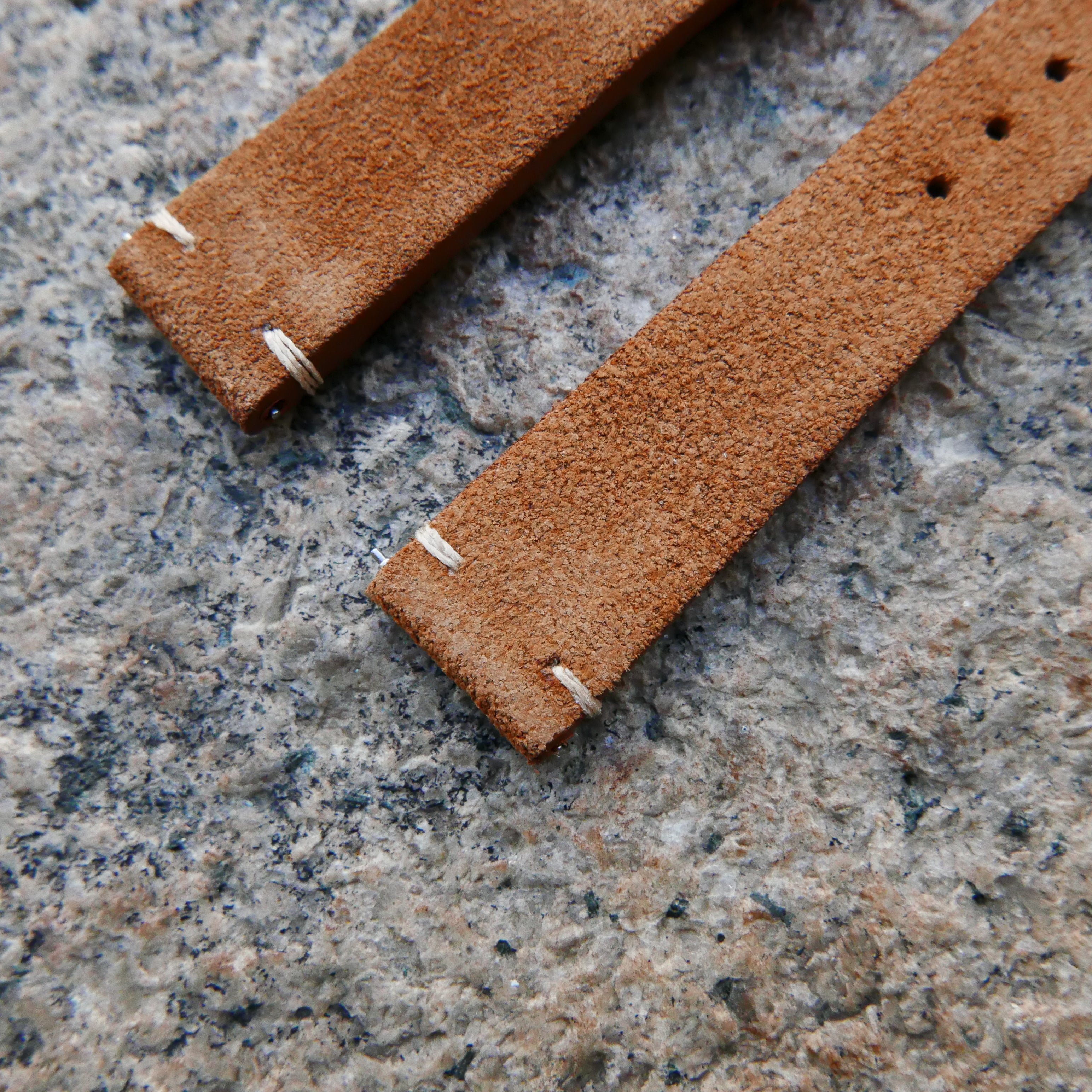 Saddle Brown Heritage Suede Plus | Heritage Suede Italian Calf Leather Watch Strap - Samurai Vintage Co.