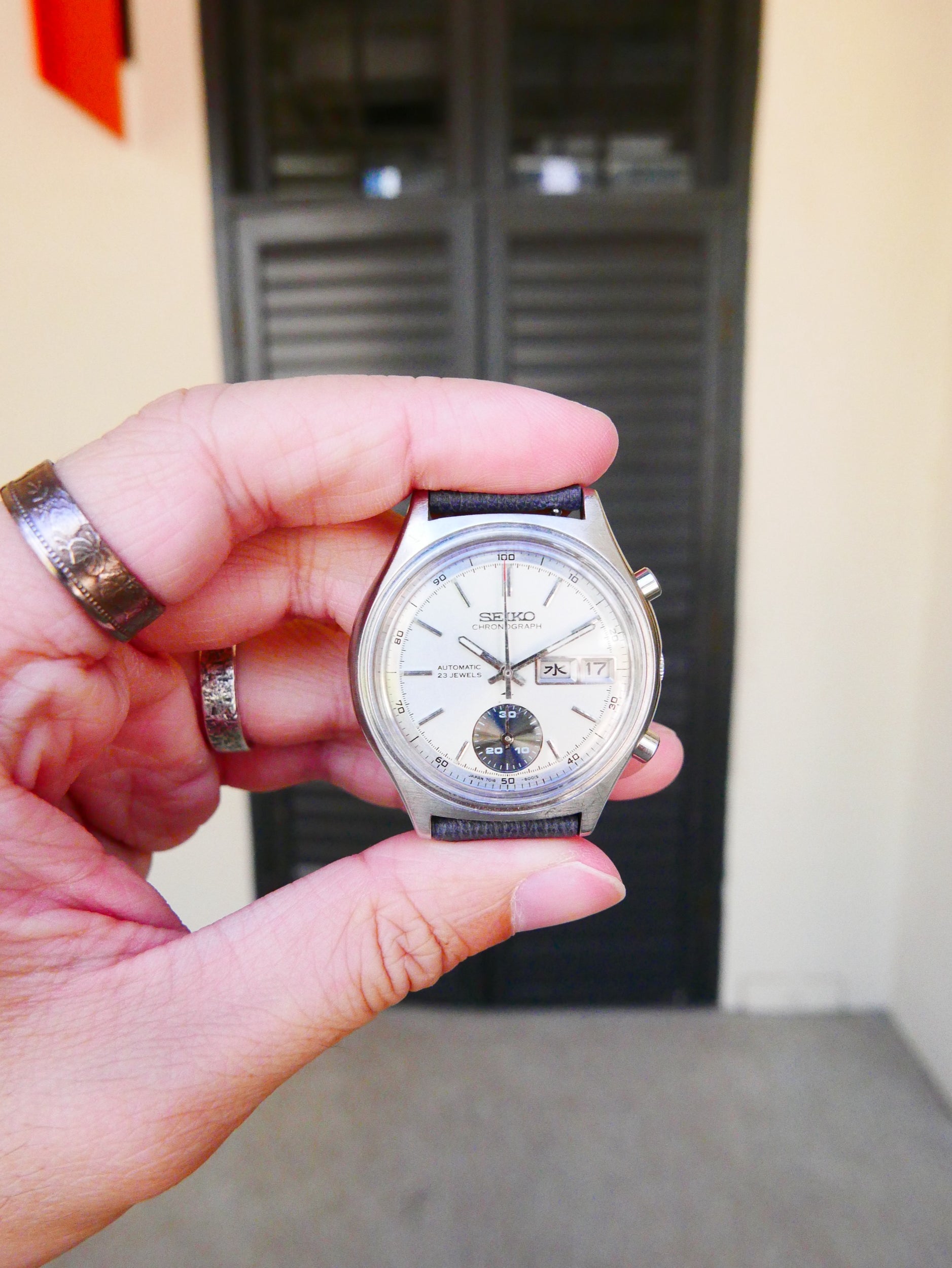 Vintage Seiko Chronograph 7018-8000 "One-Eyed Panda"