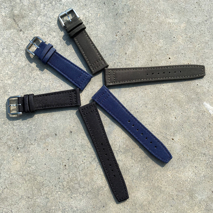 Jet Black | Pilot Nylon Watch Strap - Samurai Vintage Co.