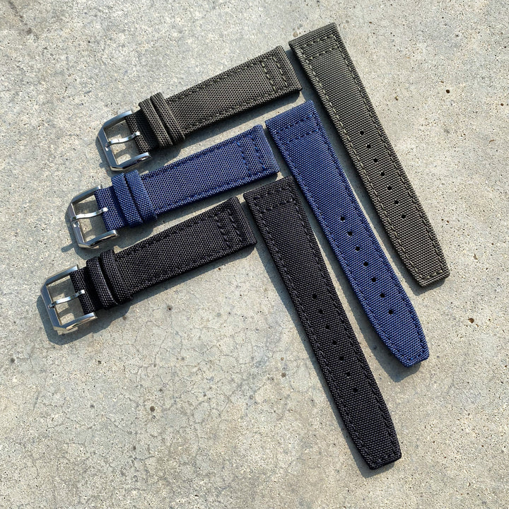 Jet Black | Pilot Nylon Watch Strap - Samurai Vintage Co.