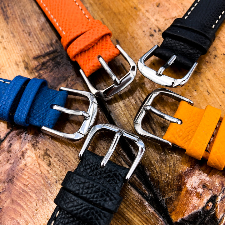 Midnight Black | Elegant Italian Calf Leather Watch Strap - Samurai Vintage Co.