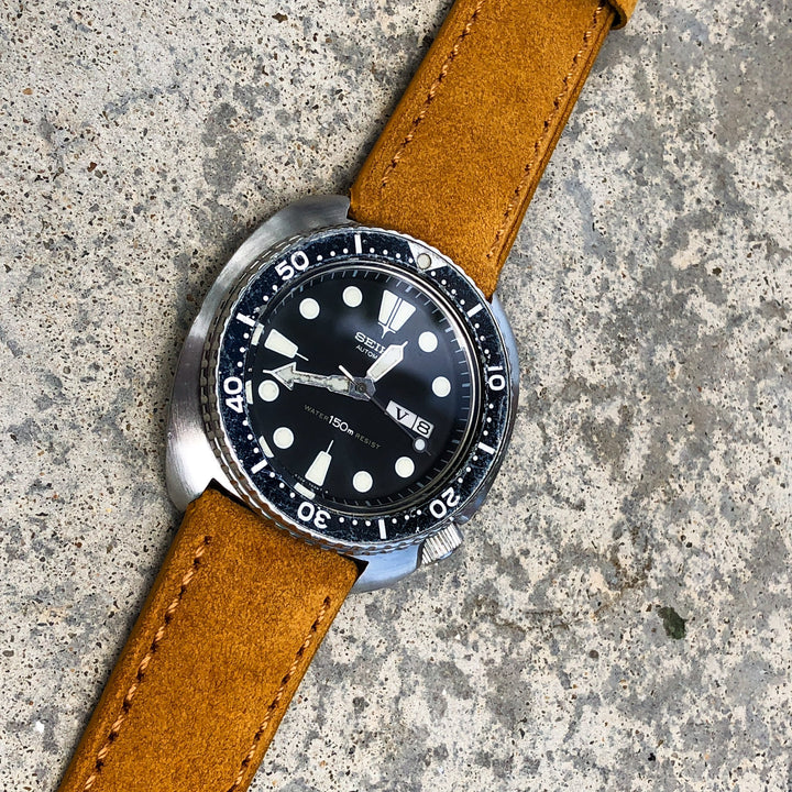 Mustard Yellow Suede | Calfskin Italian Leather Watch Strap