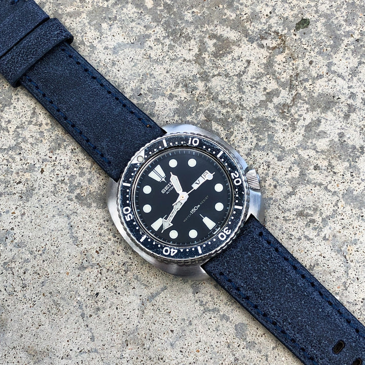 Air Force Blue | Calfskin Italian Leather Watch Strap - Samurai Vintage Co.