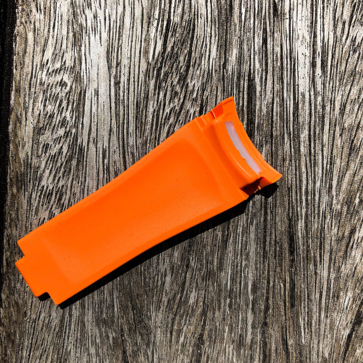 Aqua Series | Orange Rubber Watch Strap For Rolex with Curved End - Samurai Vintage Co.