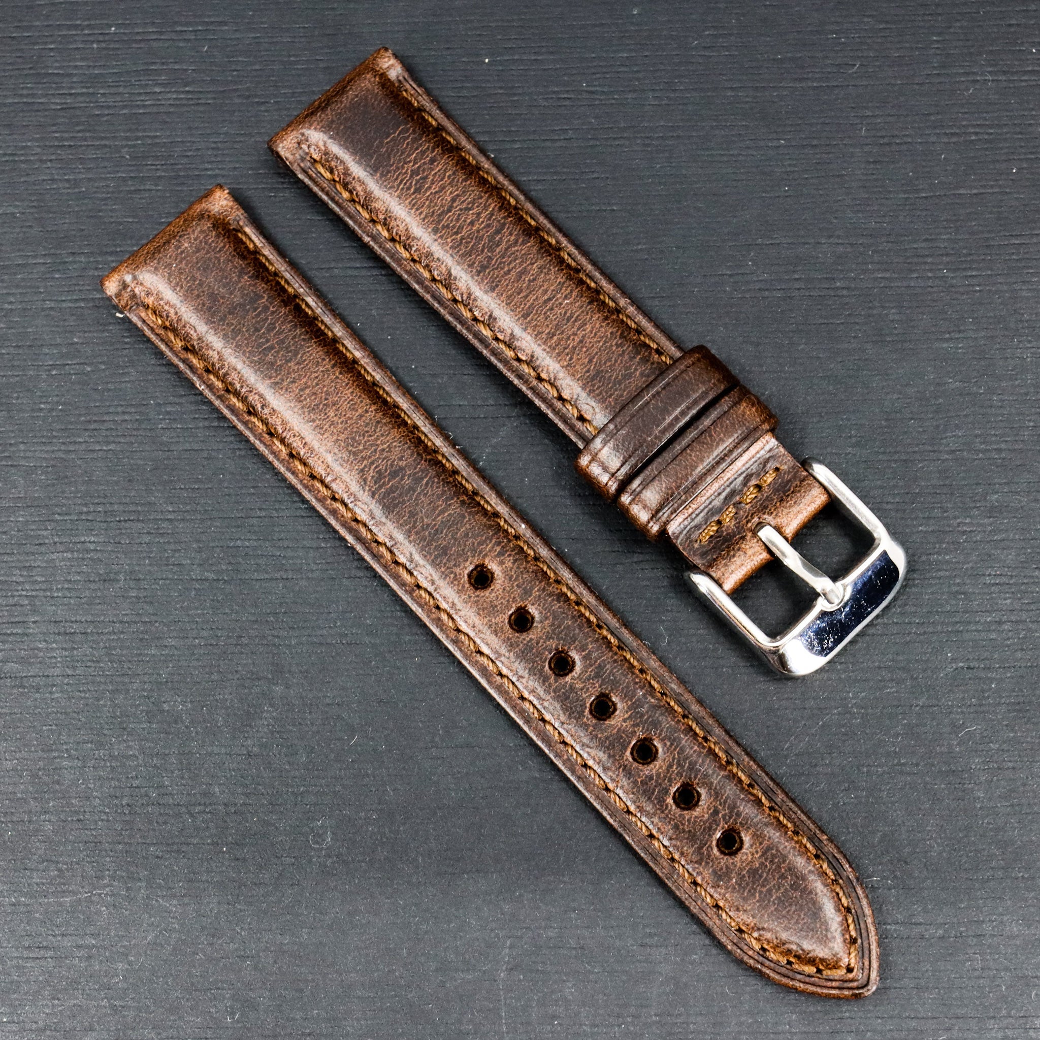 Carmel Brown | 18mm & 20mm Italian Calf Leather Watch Strap - Samurai Vintage Co.