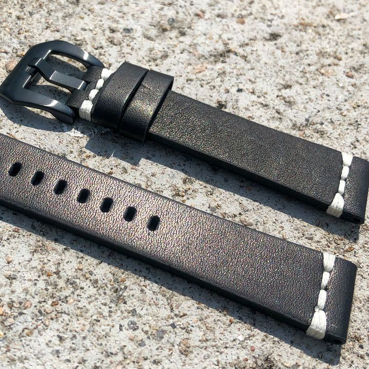 Classic Black | Urban Traveller Italian Calf Leather Watch Strap - Samurai Vintage Co.