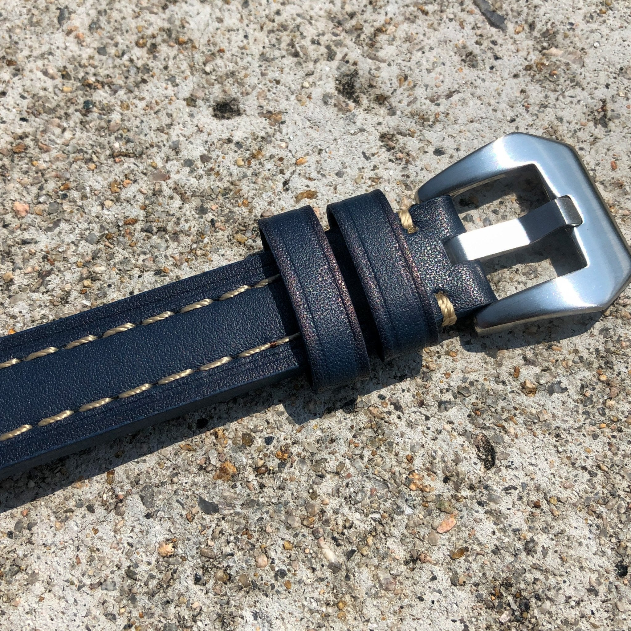 Classic Blue | Cowboy Italian Calf Leather Watch Strap - Samurai Vintage Co.