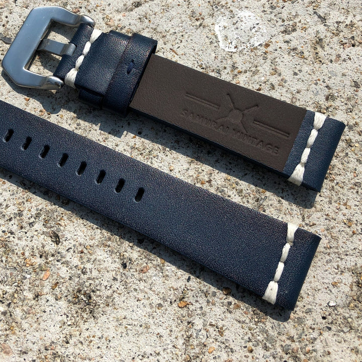 Classic Blue | Urban Traveller Italian Calf Leather Watch Strap - Samurai Vintage Co.