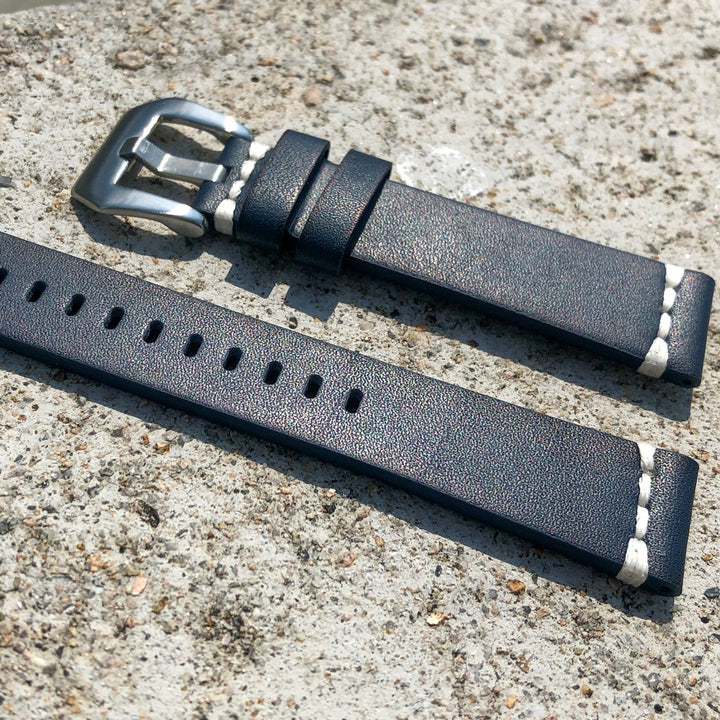 Classic Blue | Urban Traveller Italian Calf Leather Watch Strap - Samurai Vintage Co.