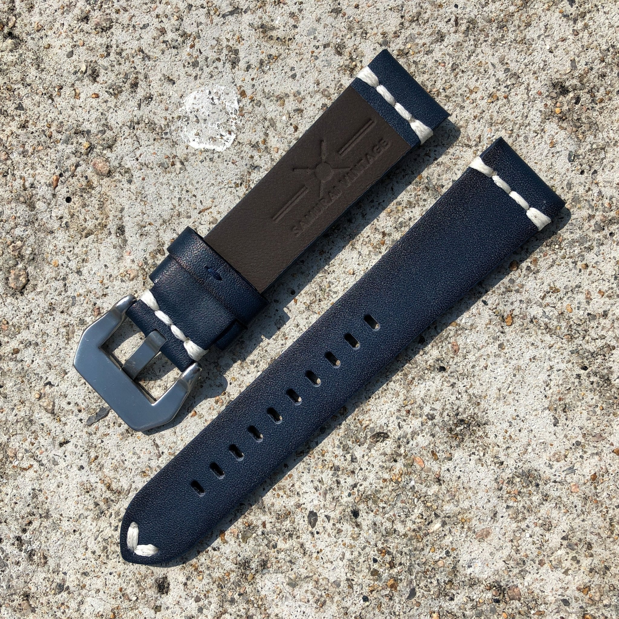 Classic Blue | Urban Traveller Italian Calf Leather Watch Strap - Samurai Vintage Co.