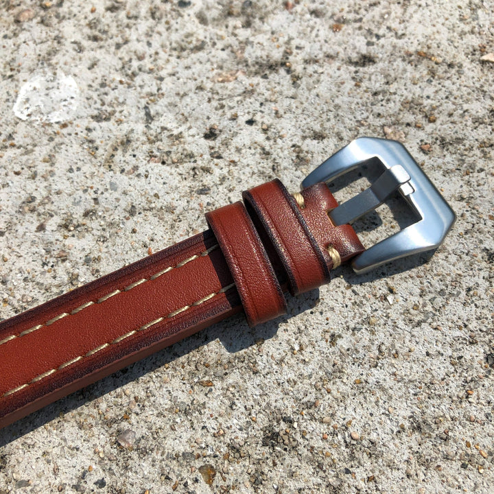 Classic Brown | Cowboy Italian Calf Leather Watch Strap - Samurai Vintage Co.