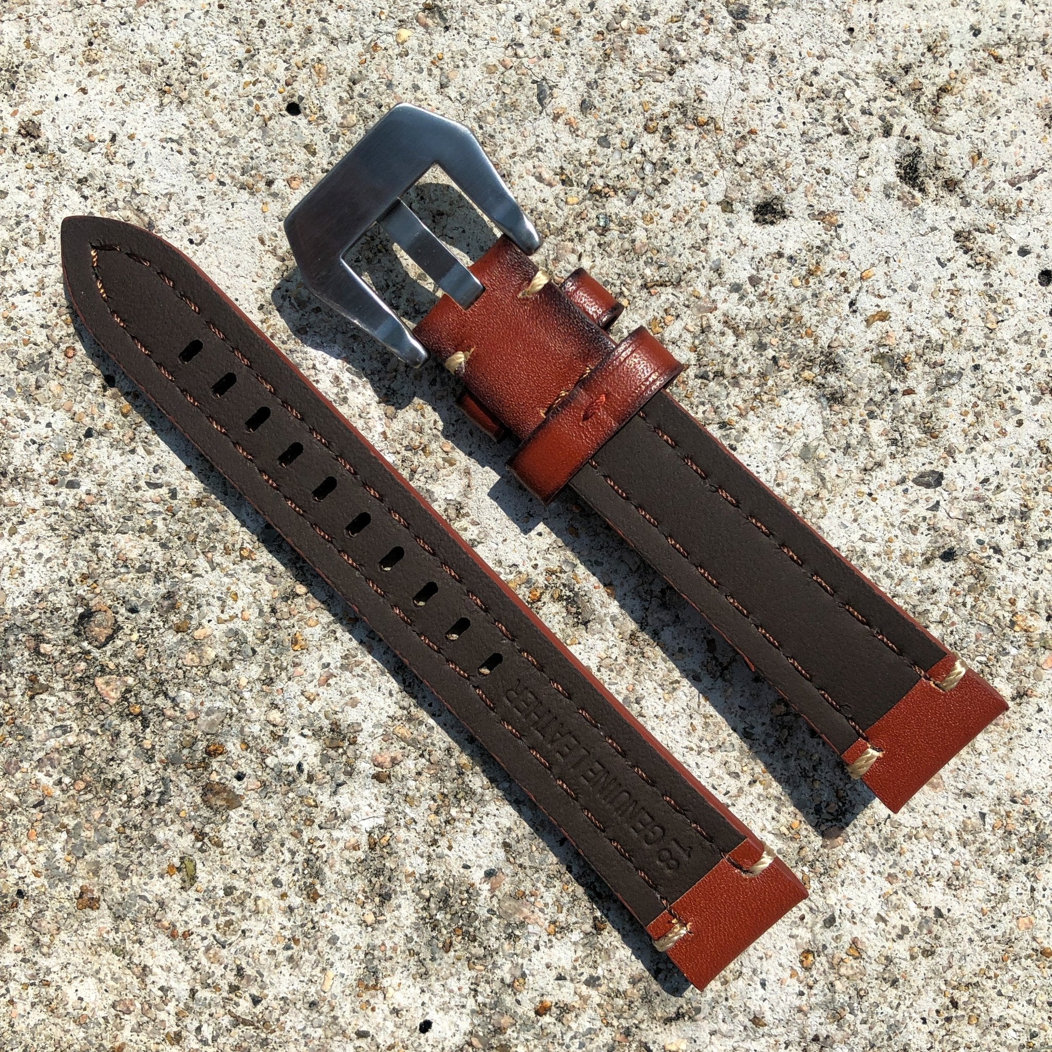 Classic Brown | Cowboy Italian Calf Leather Watch Strap - Samurai Vintage Co.