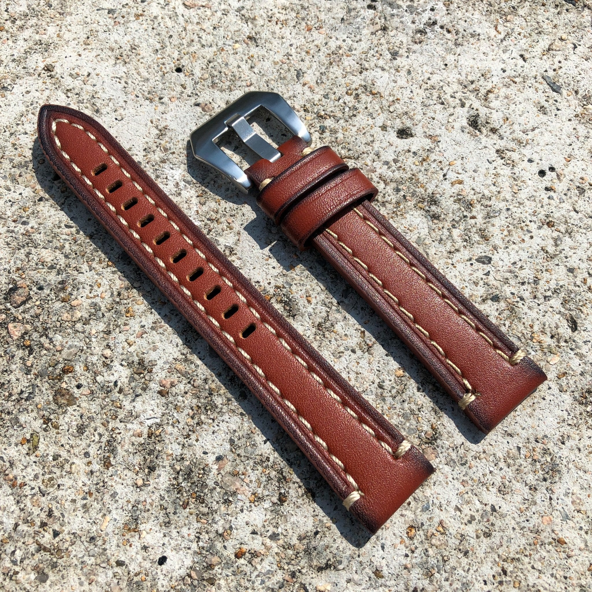 Classic Brown | Cowboy Italian Calf Leather Watch Strap - Samurai Vintage Co.