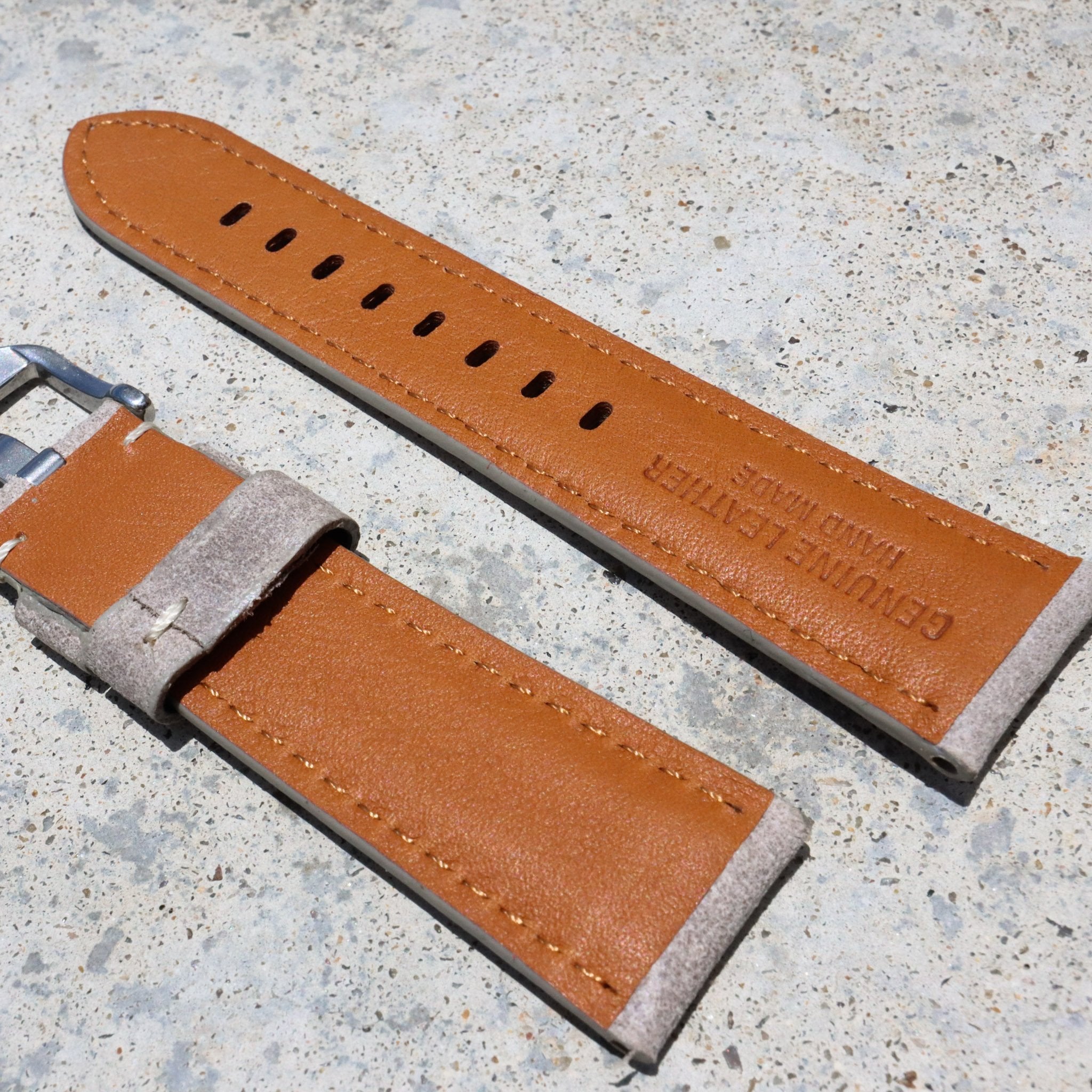 Cloud Grey | Calfskin Italian Leather Watch Strap - Samurai Vintage Co.
